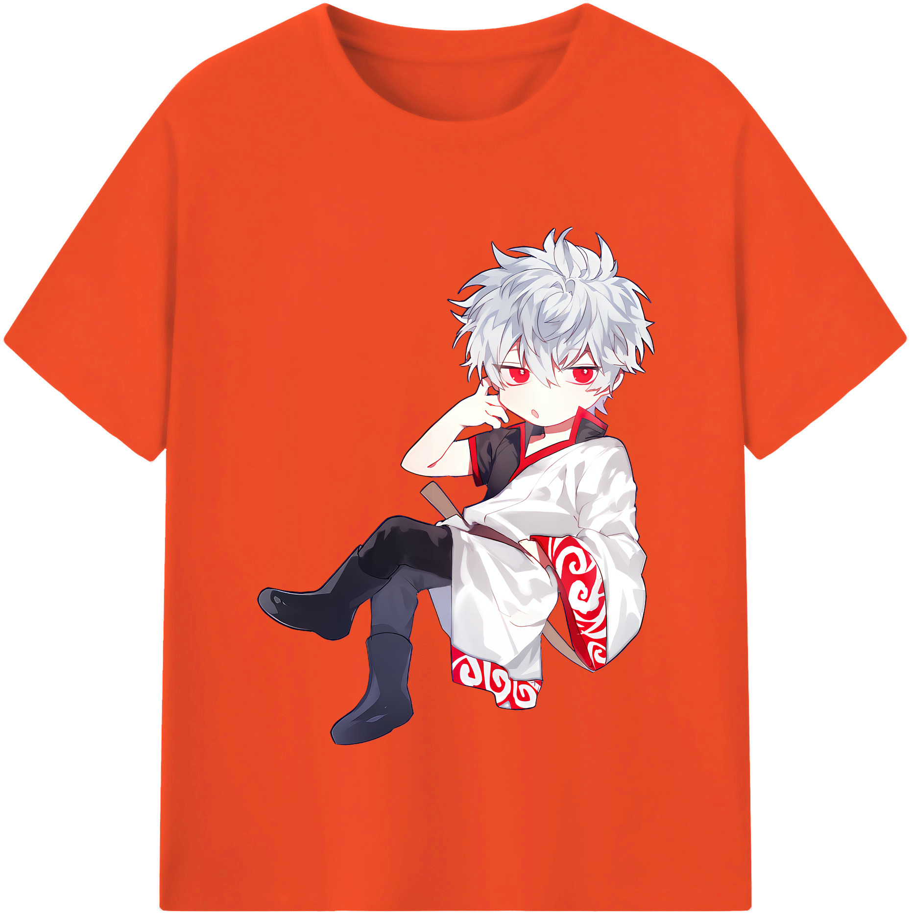 （画像用） ぎんたま 坂田銀時（さかたぎんとき） 神楽 志村新八（しむら しんぱち） GINTAMA Sakata Gintoki Kagura Shimura Shinpachi 綿100％半袖Tシャツ（フロントプリント）