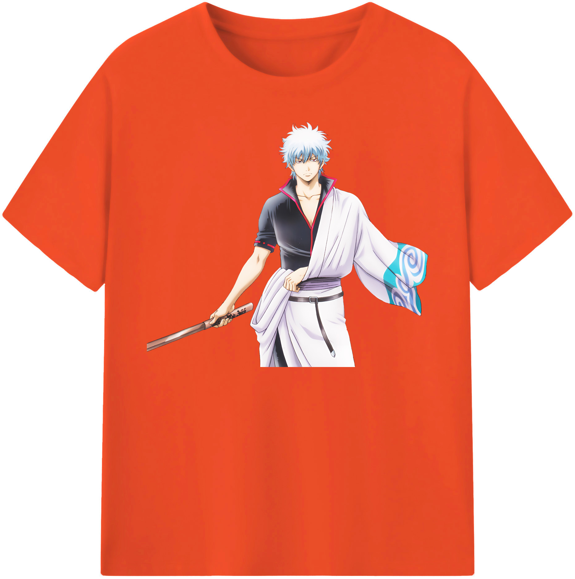（画像用） ぎんたま 坂田銀時（さかたぎんとき） 神楽 志村新八（しむら しんぱち） GINTAMA Sakata Gintoki Kagura Shimura Shinpachi 綿100％半袖Tシャツ（フロントプリント）