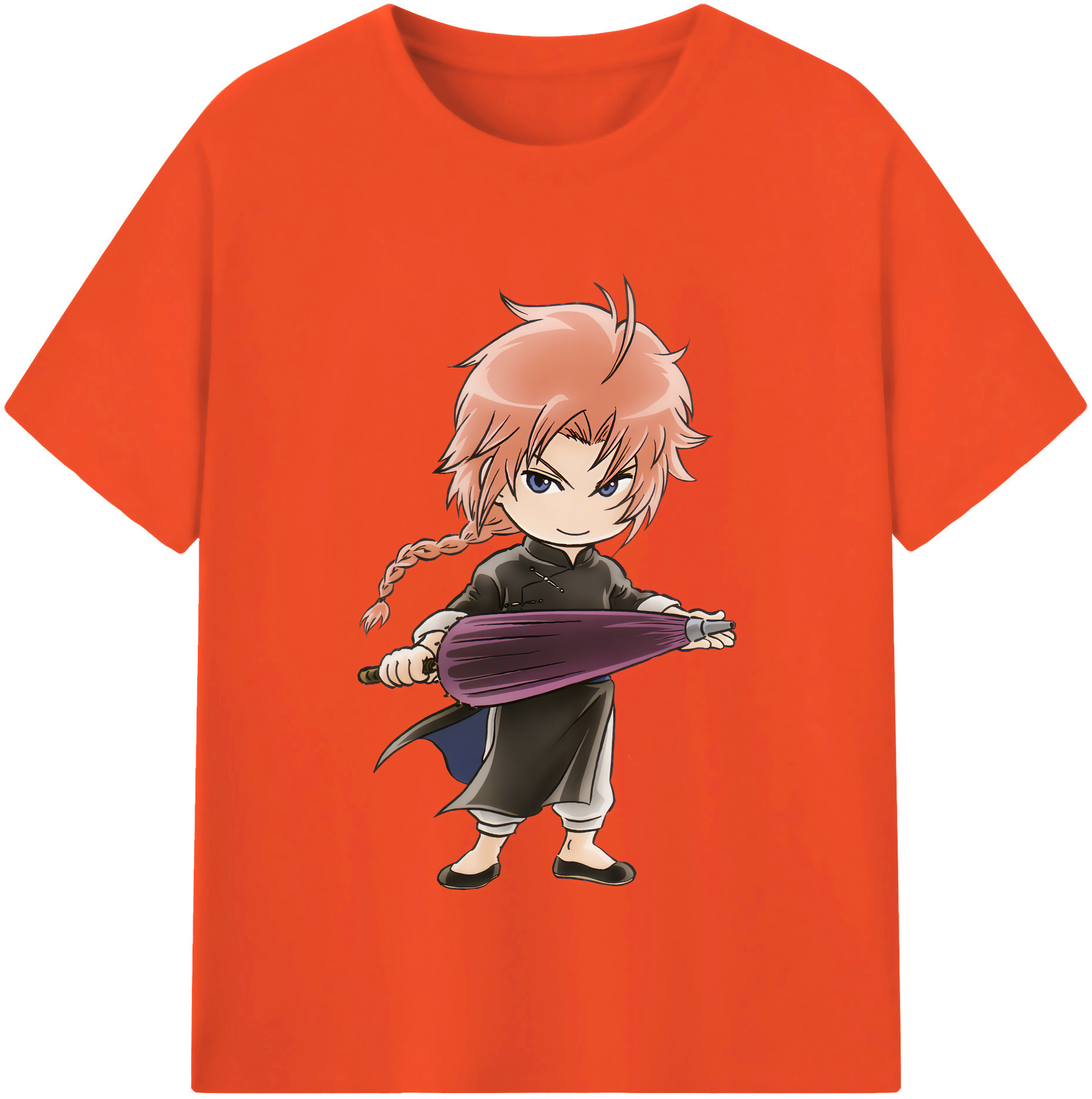 （画像用） ぎんたま 坂田銀時（さかたぎんとき） 神楽 志村新八（しむら しんぱち） GINTAMA Sakata Gintoki Kagura Shimura Shinpachi 綿100％半袖Tシャツ（フロントプリント）