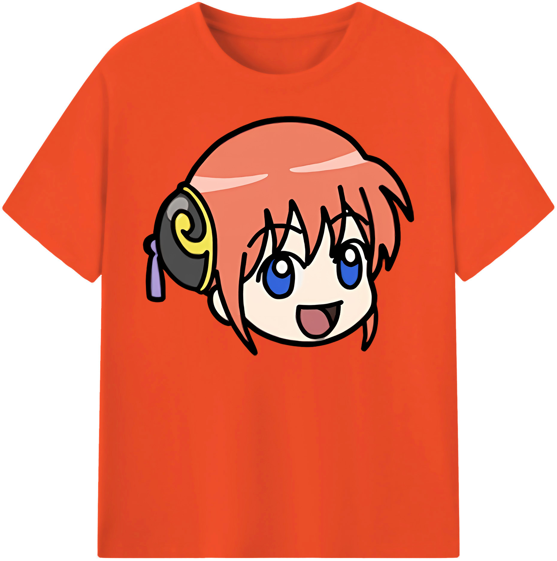（画像用） ぎんたま 坂田銀時（さかたぎんとき） 神楽 志村新八（しむら しんぱち） GINTAMA Sakata Gintoki Kagura Shimura Shinpachi 綿100％半袖Tシャツ（フロントプリント）
