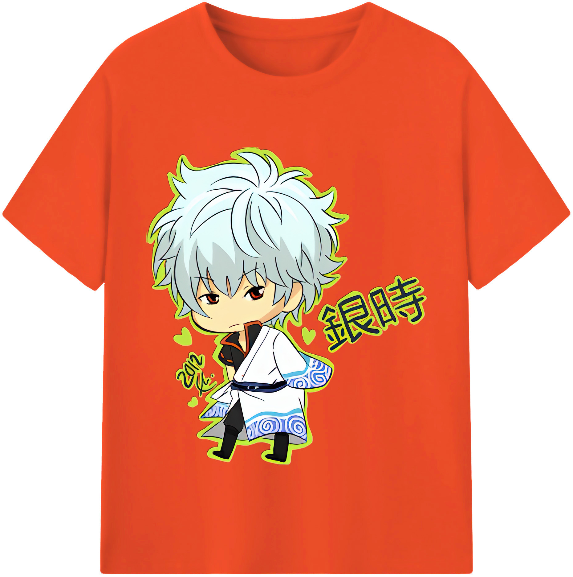 （画像用） ぎんたま 坂田銀時（さかたぎんとき） 神楽 志村新八（しむら しんぱち） GINTAMA Sakata Gintoki Kagura Shimura Shinpachi 綿100％半袖Tシャツ（フロントプリント）