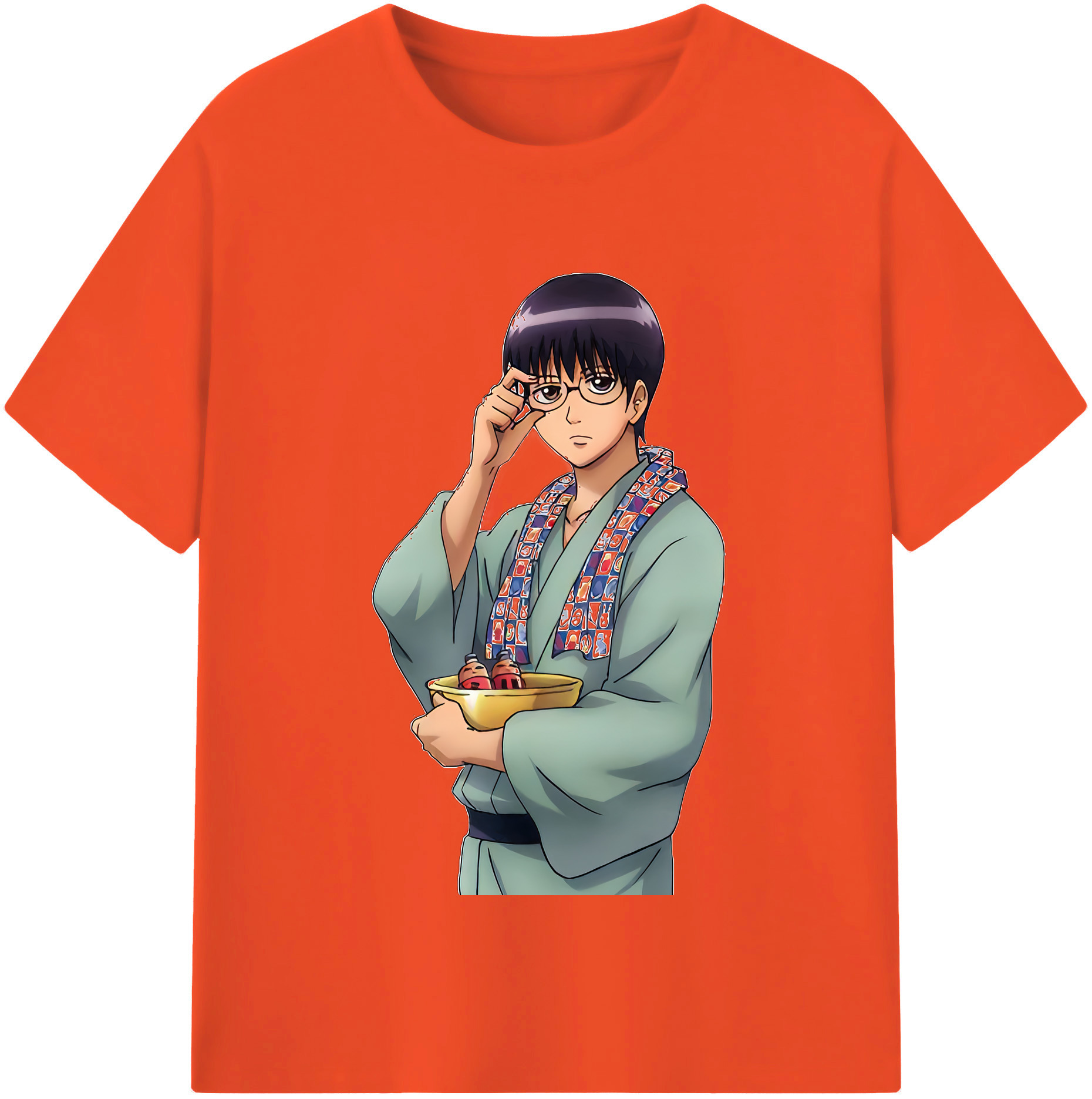 （画像用） ぎんたま 坂田銀時（さかたぎんとき） 神楽 志村新八（しむら しんぱち） GINTAMA Sakata Gintoki Kagura Shimura Shinpachi 綿100％半袖Tシャツ（フロントプリント）