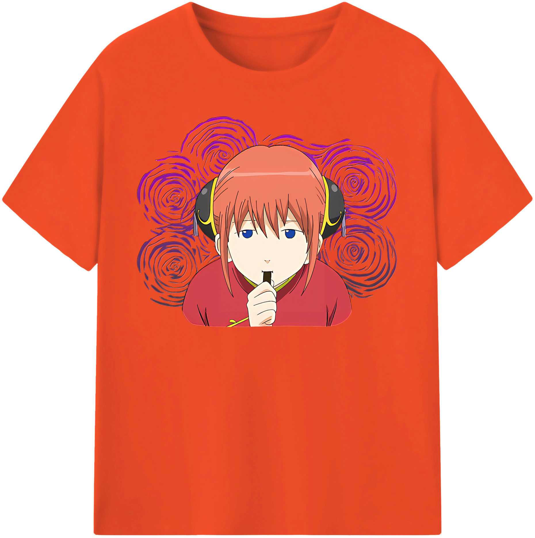 （画像用） ぎんたま 坂田銀時（さかたぎんとき） 神楽 志村新八（しむら しんぱち） GINTAMA Sakata Gintoki Kagura Shimura Shinpachi 綿100％半袖Tシャツ（フロントプリント）