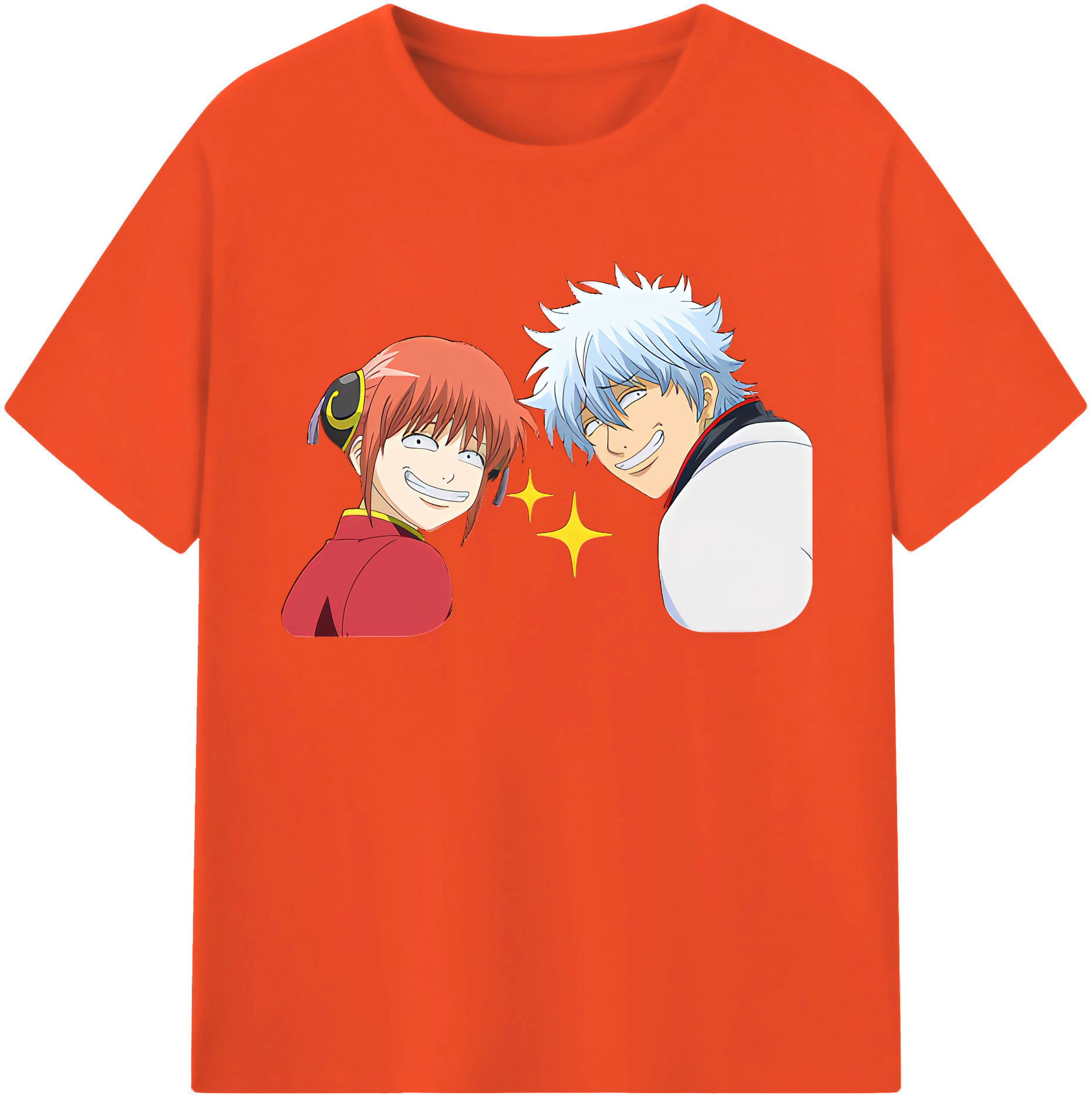 （画像用） ぎんたま 坂田銀時（さかたぎんとき） 神楽 志村新八（しむら しんぱち） GINTAMA Sakata Gintoki Kagura Shimura Shinpachi 綿100％半袖Tシャツ（フロントプリント）