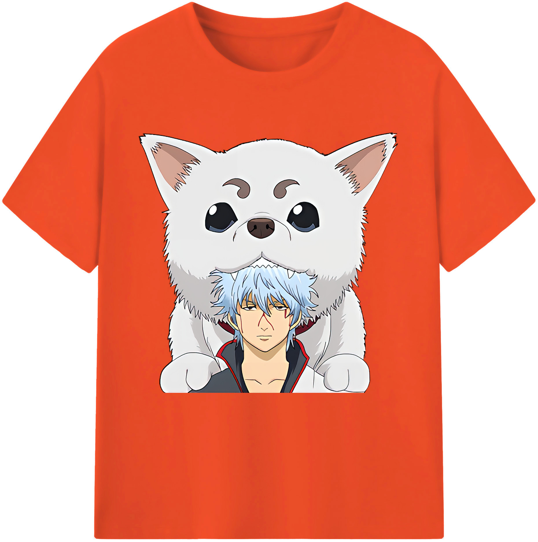 （画像用） ぎんたま 坂田銀時（さかたぎんとき） 神楽 志村新八（しむら しんぱち） GINTAMA Sakata Gintoki Kagura Shimura Shinpachi 綿100％半袖Tシャツ（フロントプリント）