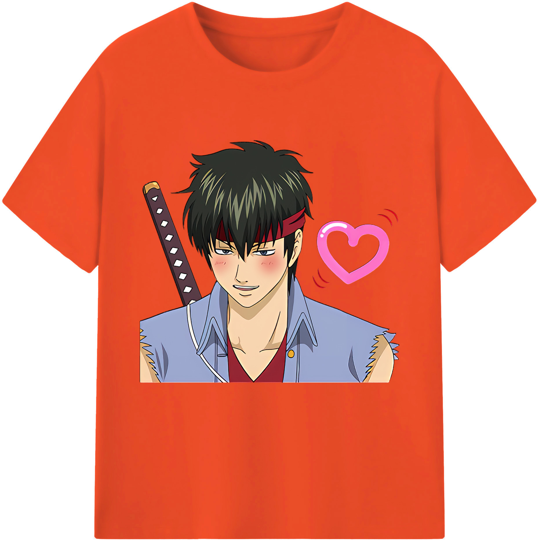（画像用） ぎんたま 坂田銀時（さかたぎんとき） 神楽 志村新八（しむら しんぱち） GINTAMA Sakata Gintoki Kagura Shimura Shinpachi 綿100％半袖Tシャツ（フロントプリント）