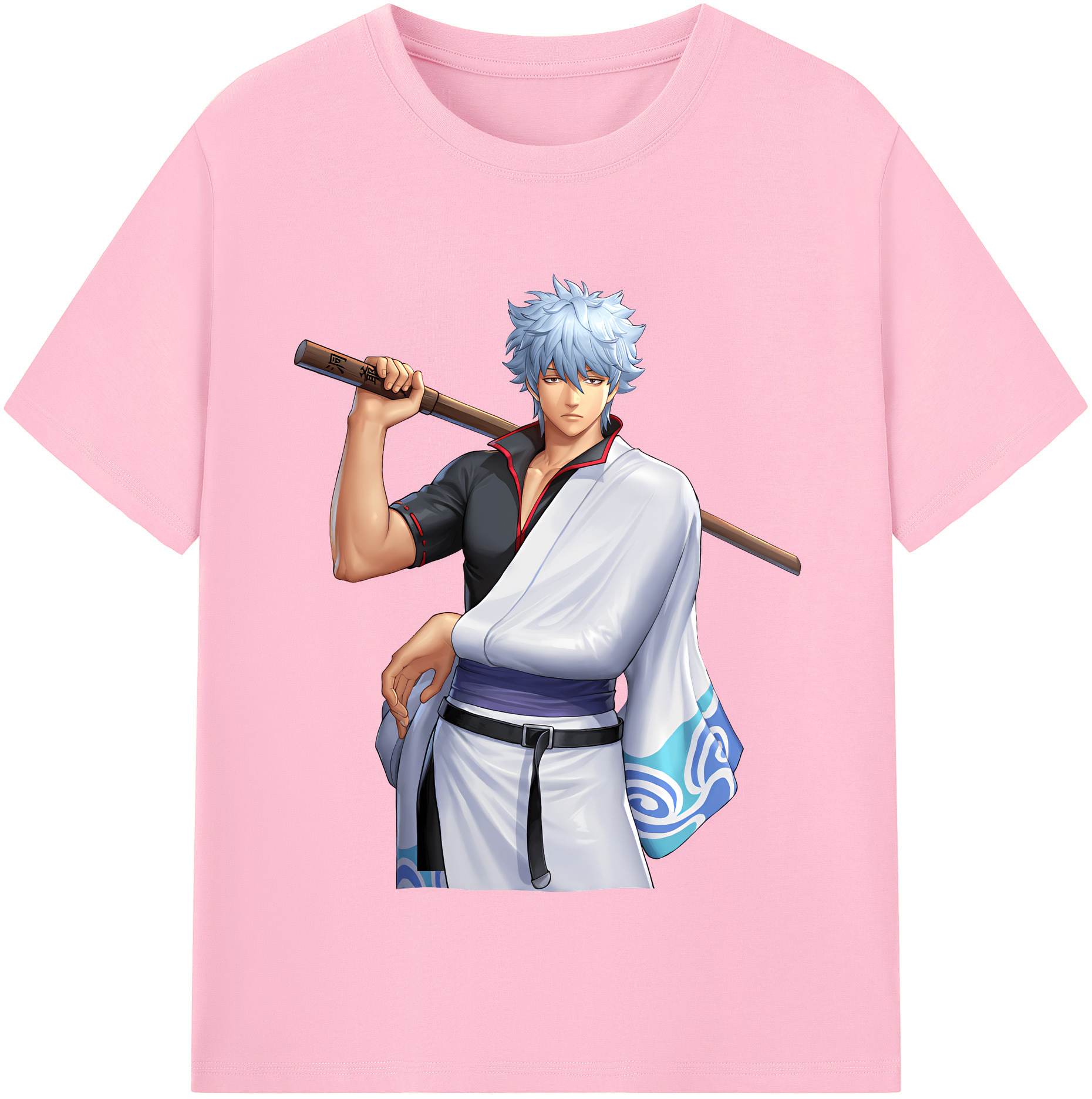 （画像用） ぎんたま 坂田銀時（さかたぎんとき） 神楽 志村新八（しむら しんぱち） GINTAMA Sakata Gintoki Kagura Shimura Shinpachi 綿100％半袖Tシャツ（フロントプリント）