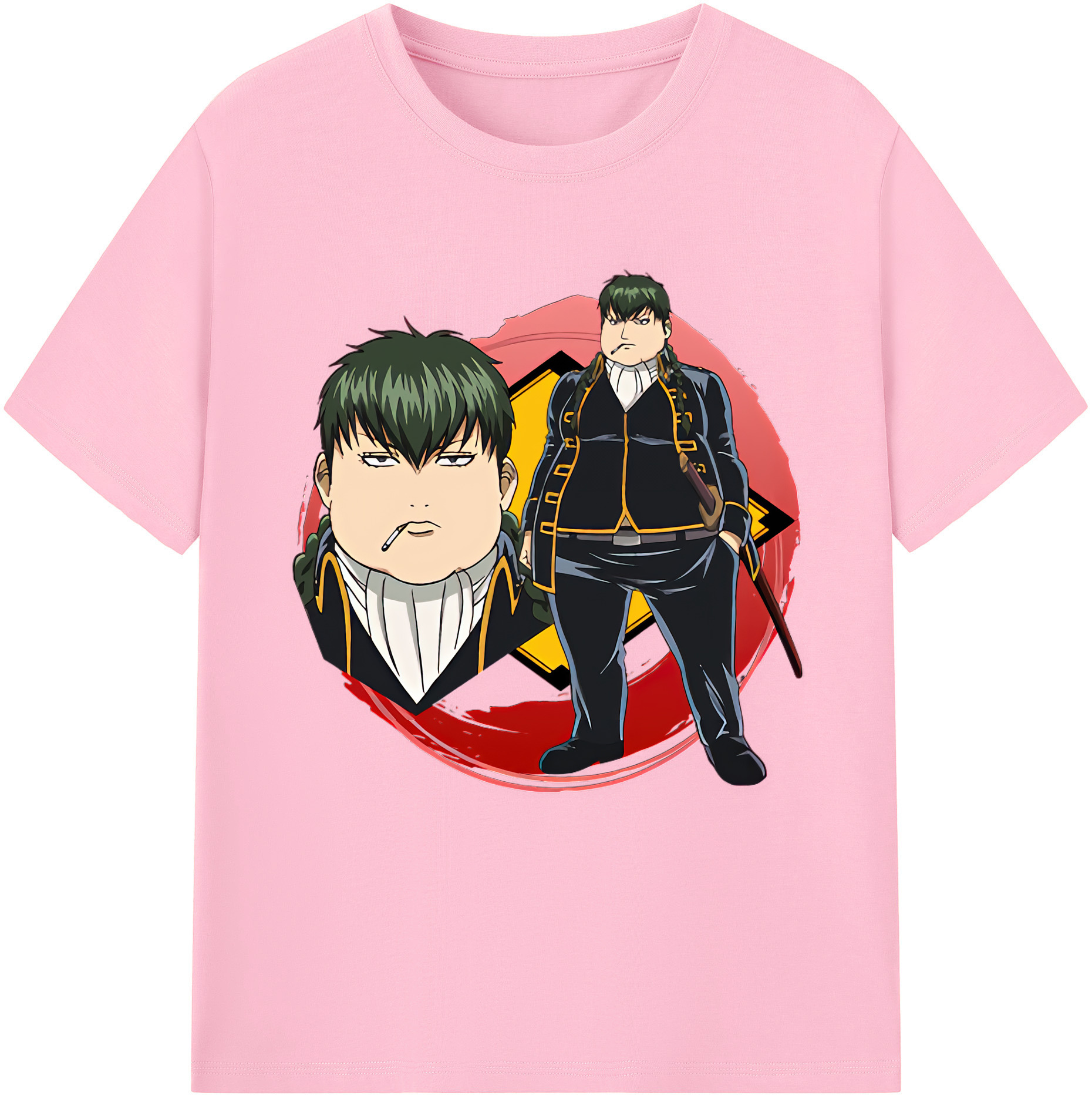 （画像用） ぎんたま 坂田銀時（さかたぎんとき） 神楽 志村新八（しむら しんぱち） GINTAMA Sakata Gintoki Kagura Shimura Shinpachi 綿100％半袖Tシャツ（フロントプリント）