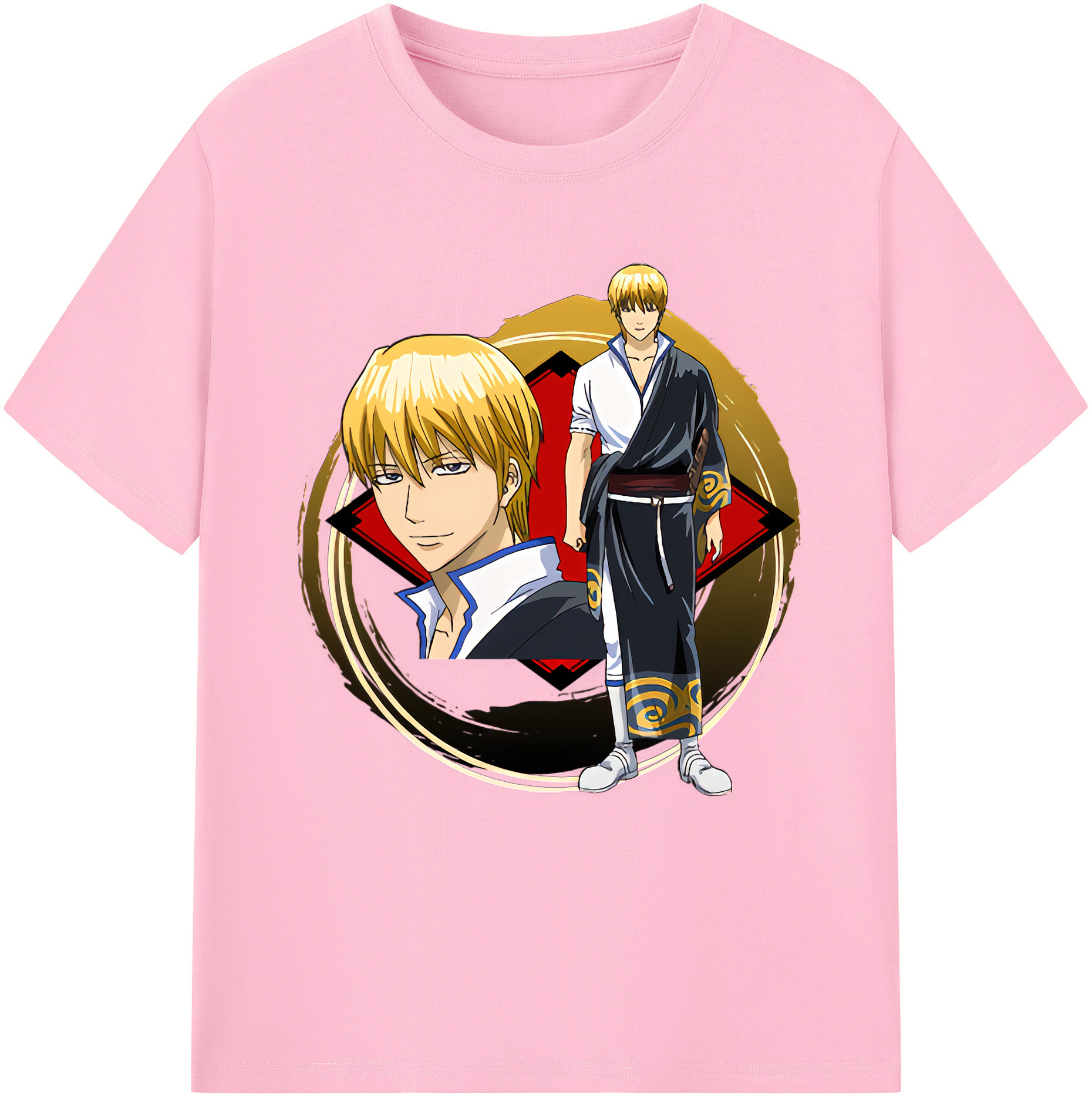 （画像用） ぎんたま 坂田銀時（さかたぎんとき） 神楽 志村新八（しむら しんぱち） GINTAMA Sakata Gintoki Kagura Shimura Shinpachi 綿100％半袖Tシャツ（フロントプリント）
