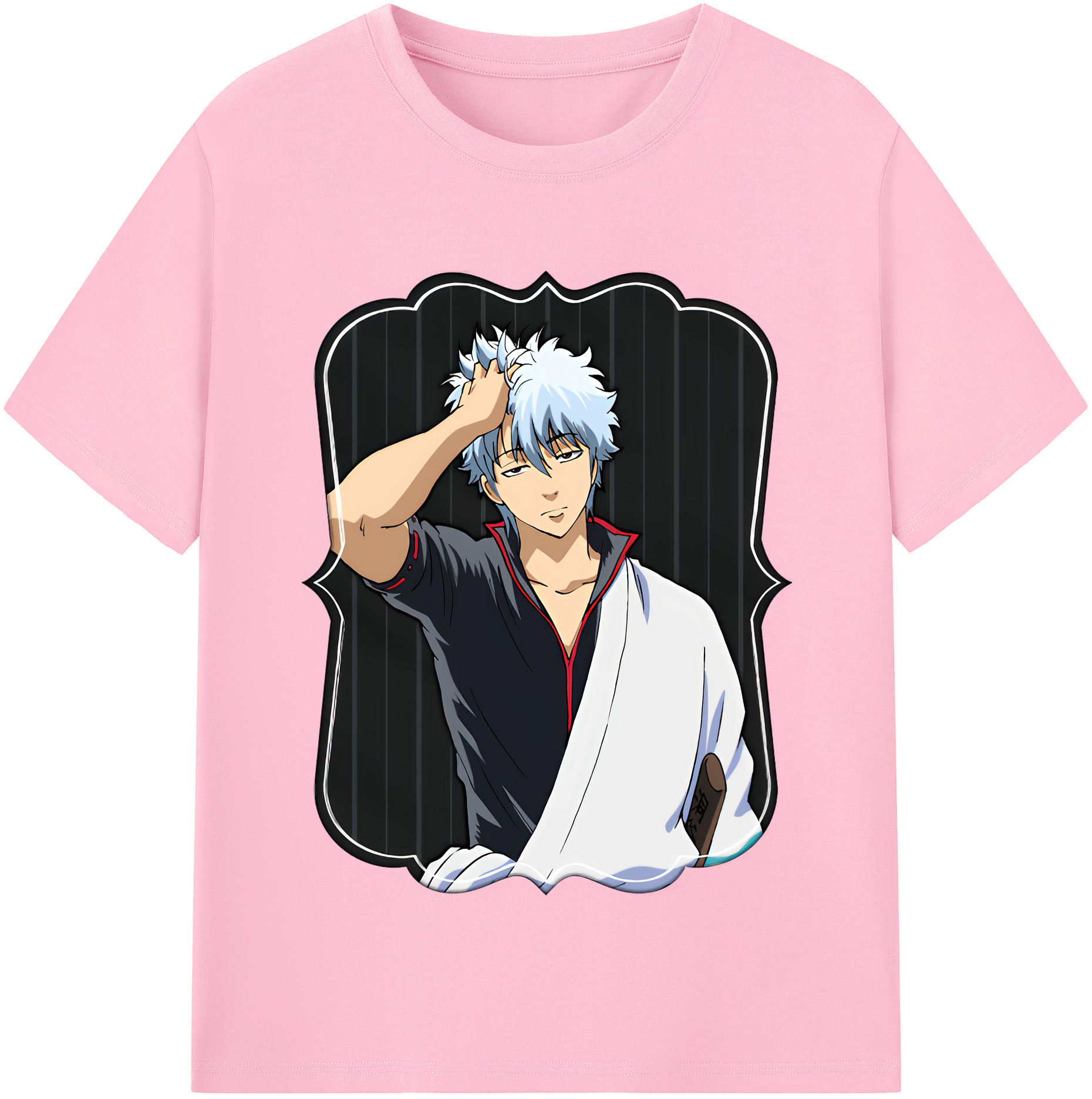 （画像用） ぎんたま 坂田銀時（さかたぎんとき） 神楽 志村新八（しむら しんぱち） GINTAMA Sakata Gintoki Kagura Shimura Shinpachi 綿100％半袖Tシャツ（フロントプリント）