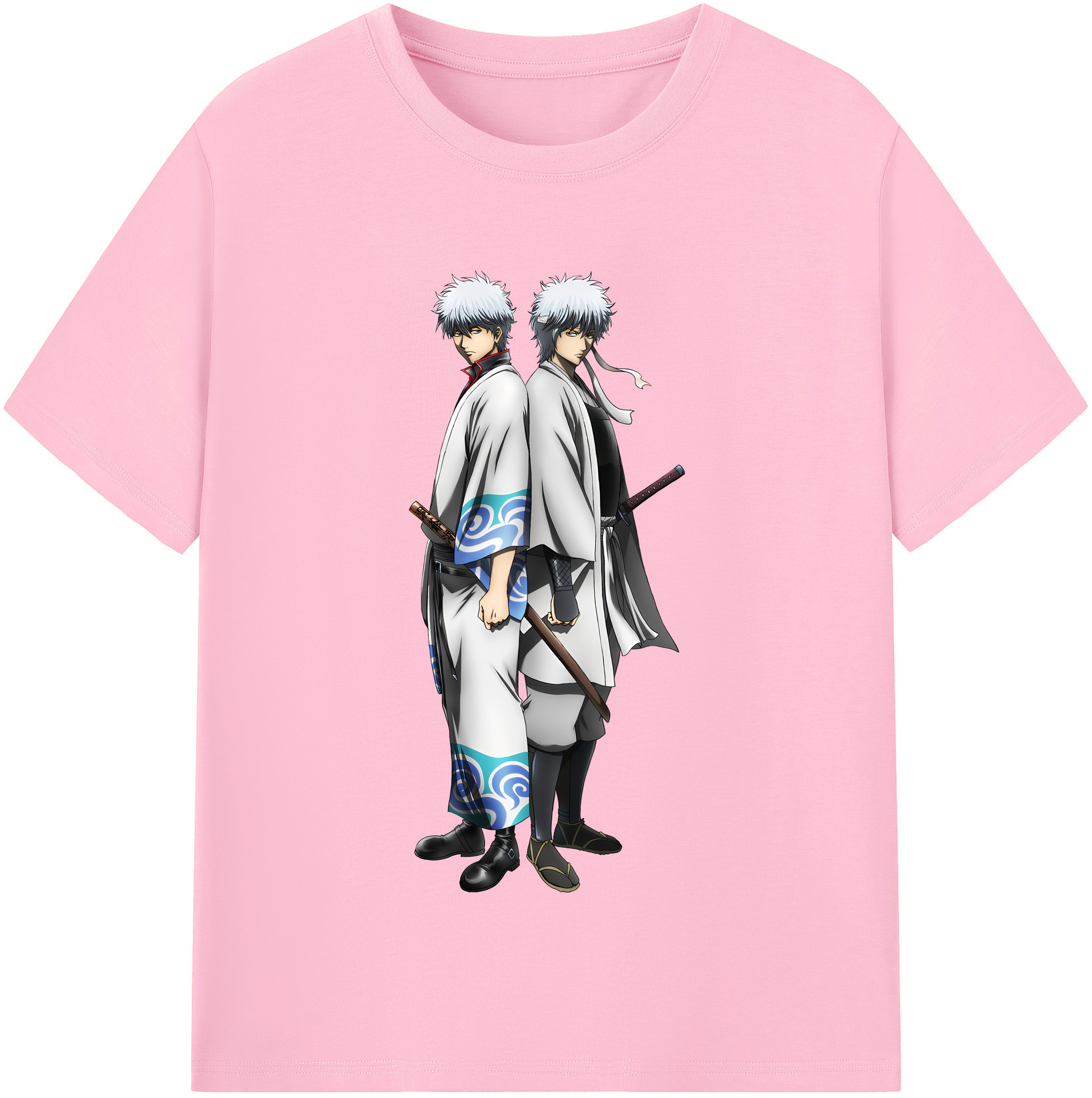 （画像用） ぎんたま 坂田銀時（さかたぎんとき） 神楽 志村新八（しむら しんぱち） GINTAMA Sakata Gintoki Kagura Shimura Shinpachi 綿100％半袖Tシャツ（フロントプリント）