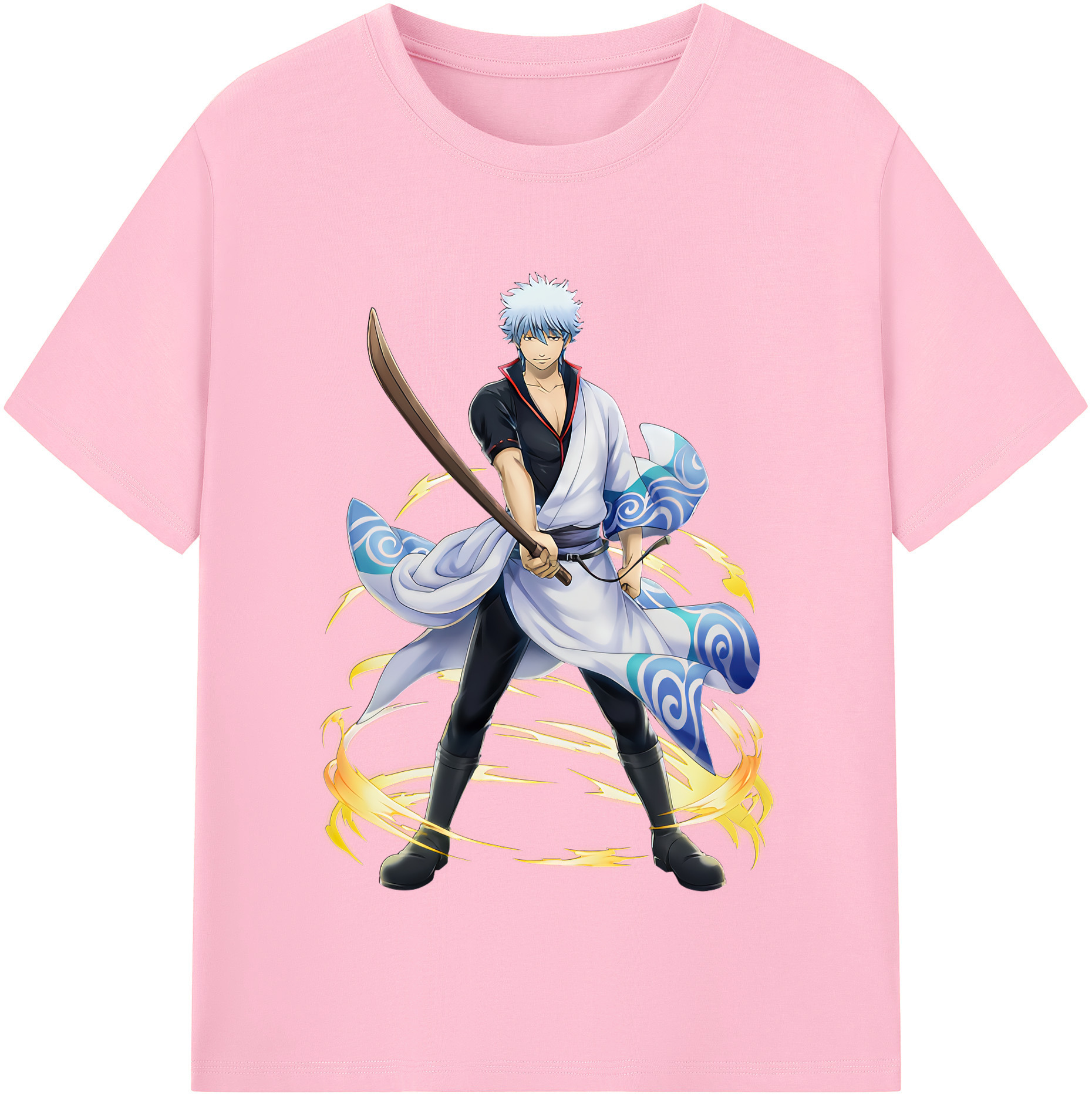 （画像用） ぎんたま 坂田銀時（さかたぎんとき） 神楽 志村新八（しむら しんぱち） GINTAMA Sakata Gintoki Kagura Shimura Shinpachi 綿100％半袖Tシャツ（フロントプリント）