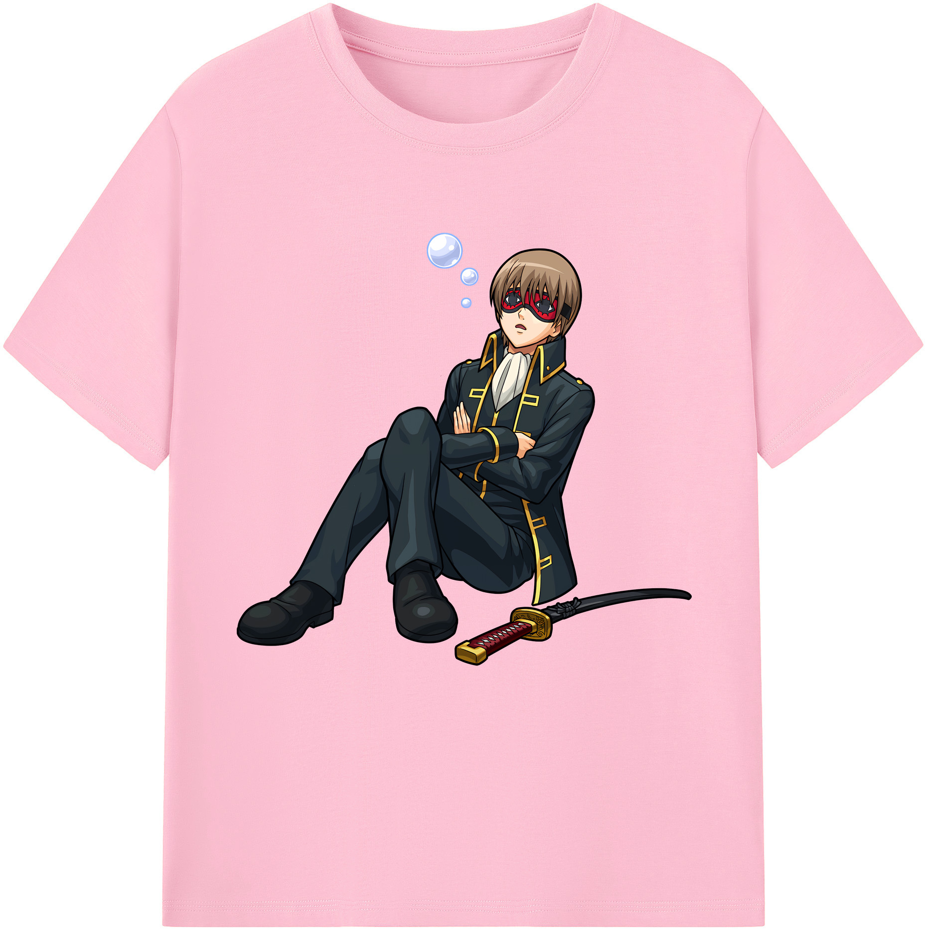 （画像用） ぎんたま 坂田銀時（さかたぎんとき） 神楽 志村新八（しむら しんぱち） GINTAMA Sakata Gintoki Kagura Shimura Shinpachi 綿100％半袖Tシャツ（フロントプリント）