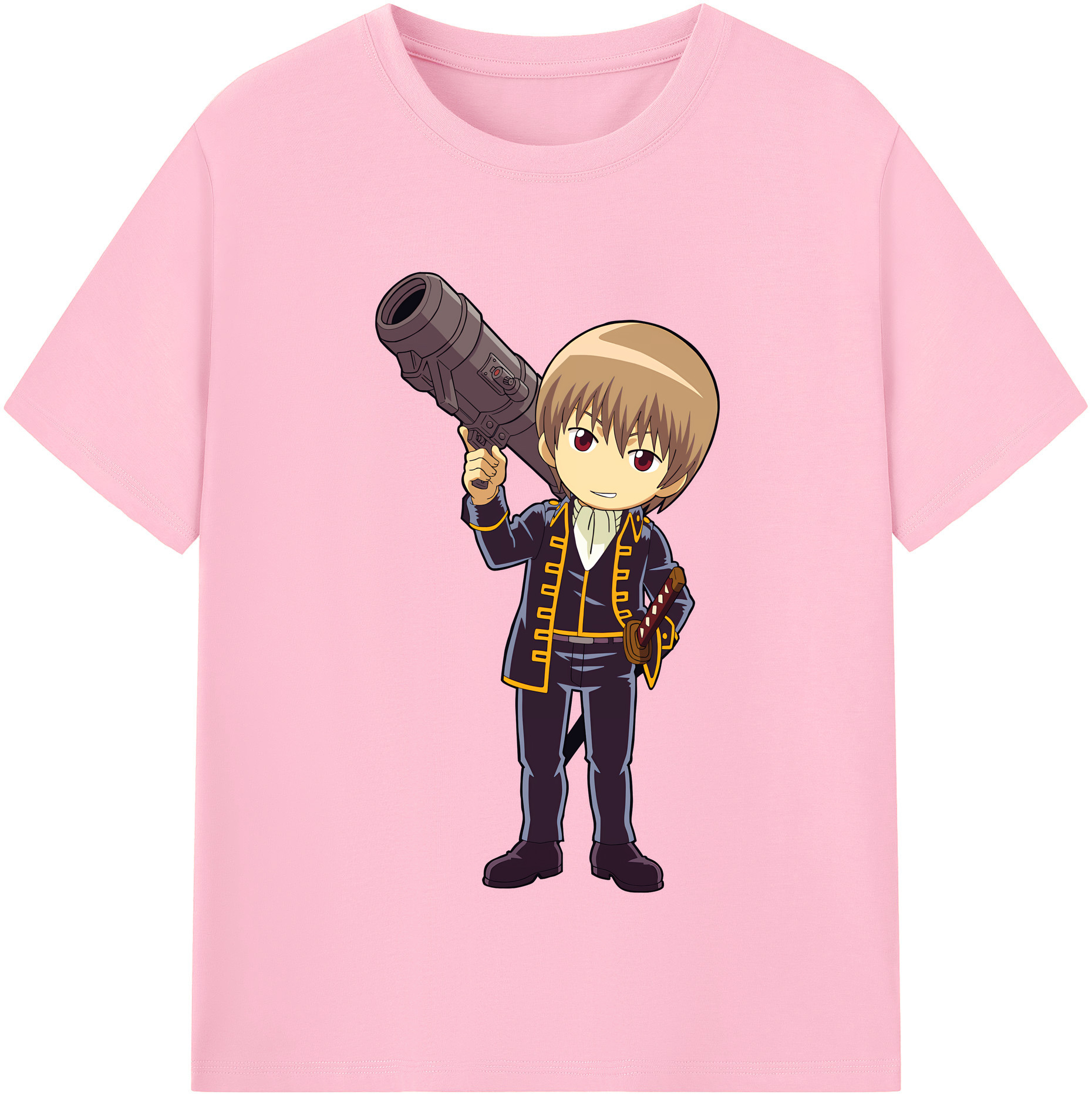 （画像用） ぎんたま 坂田銀時（さかたぎんとき） 神楽 志村新八（しむら しんぱち） GINTAMA Sakata Gintoki Kagura Shimura Shinpachi 綿100％半袖Tシャツ（フロントプリント）