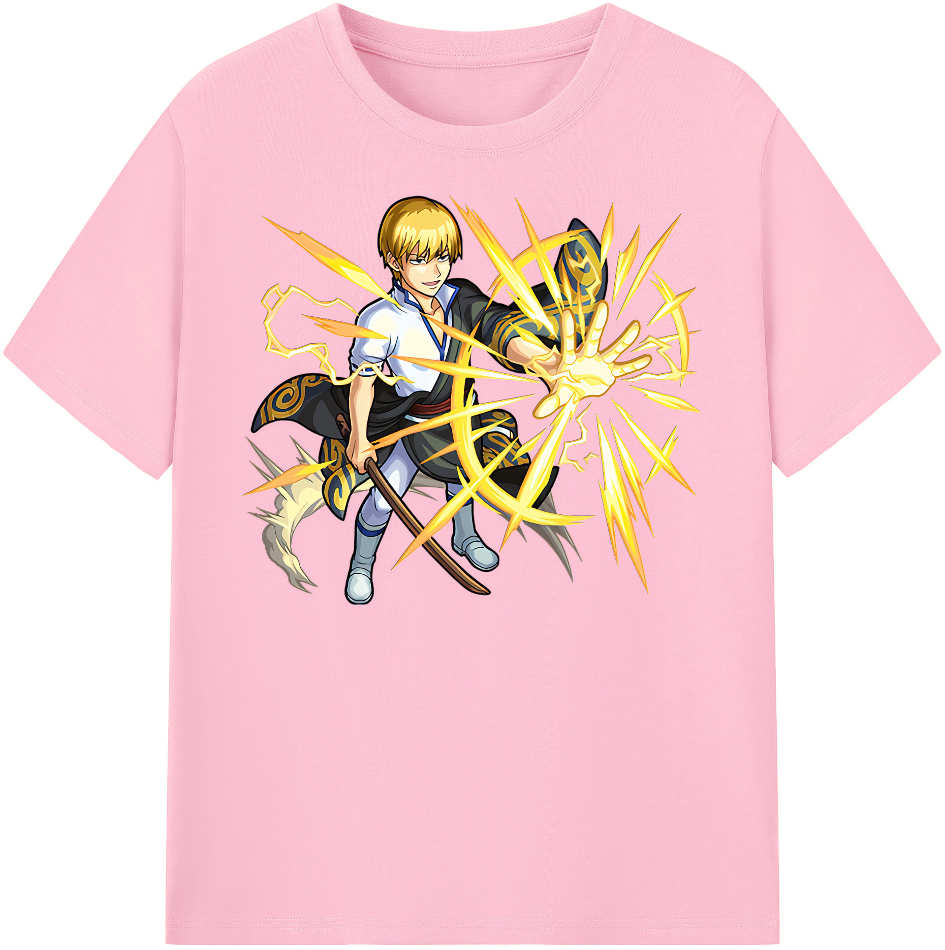 （画像用） ぎんたま 坂田銀時（さかたぎんとき） 神楽 志村新八（しむら しんぱち） GINTAMA Sakata Gintoki Kagura Shimura Shinpachi 綿100％半袖Tシャツ（フロントプリント）