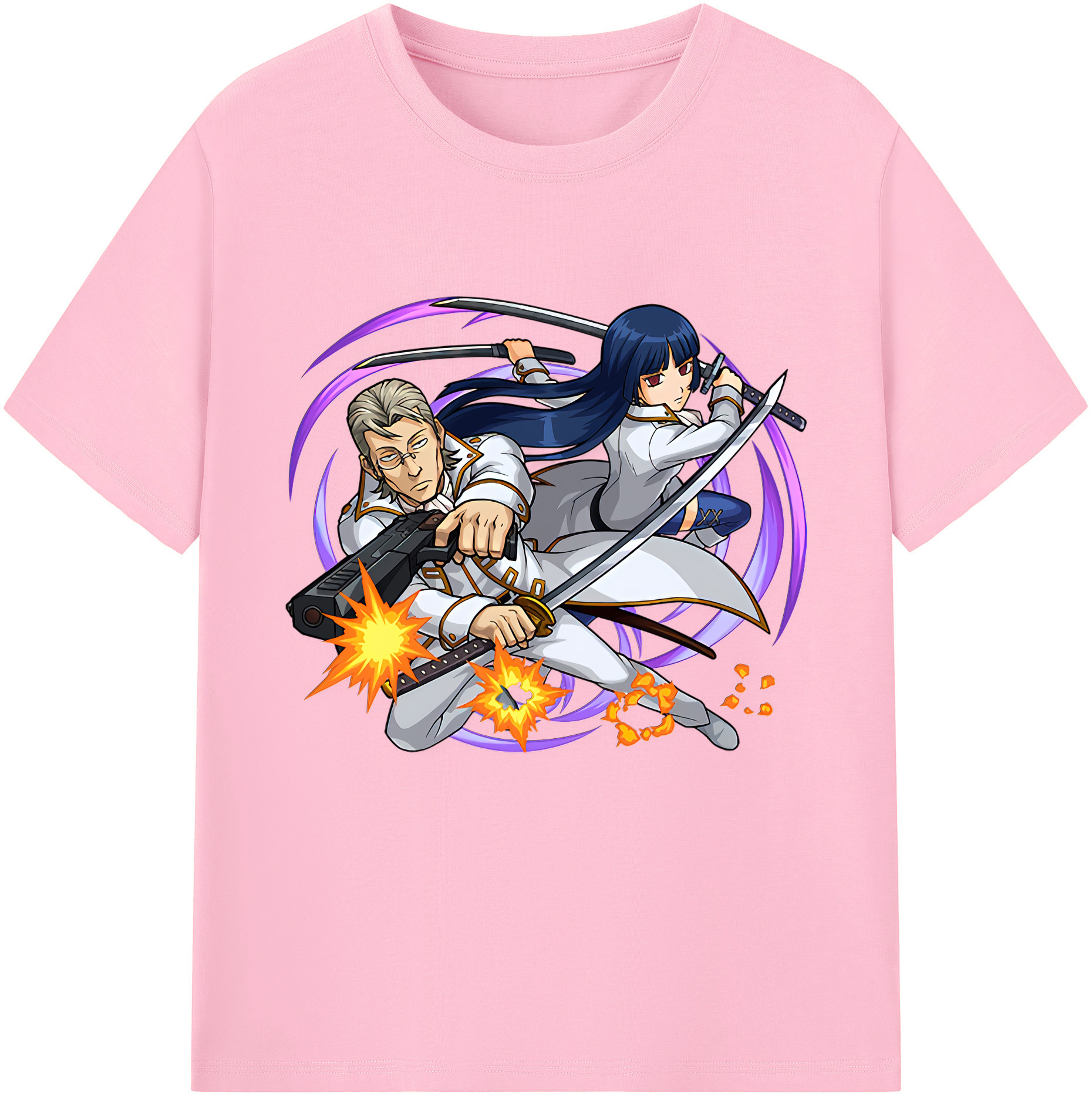 （画像用） ぎんたま 坂田銀時（さかたぎんとき） 神楽 志村新八（しむら しんぱち） GINTAMA Sakata Gintoki Kagura Shimura Shinpachi 綿100％半袖Tシャツ（フロントプリント）