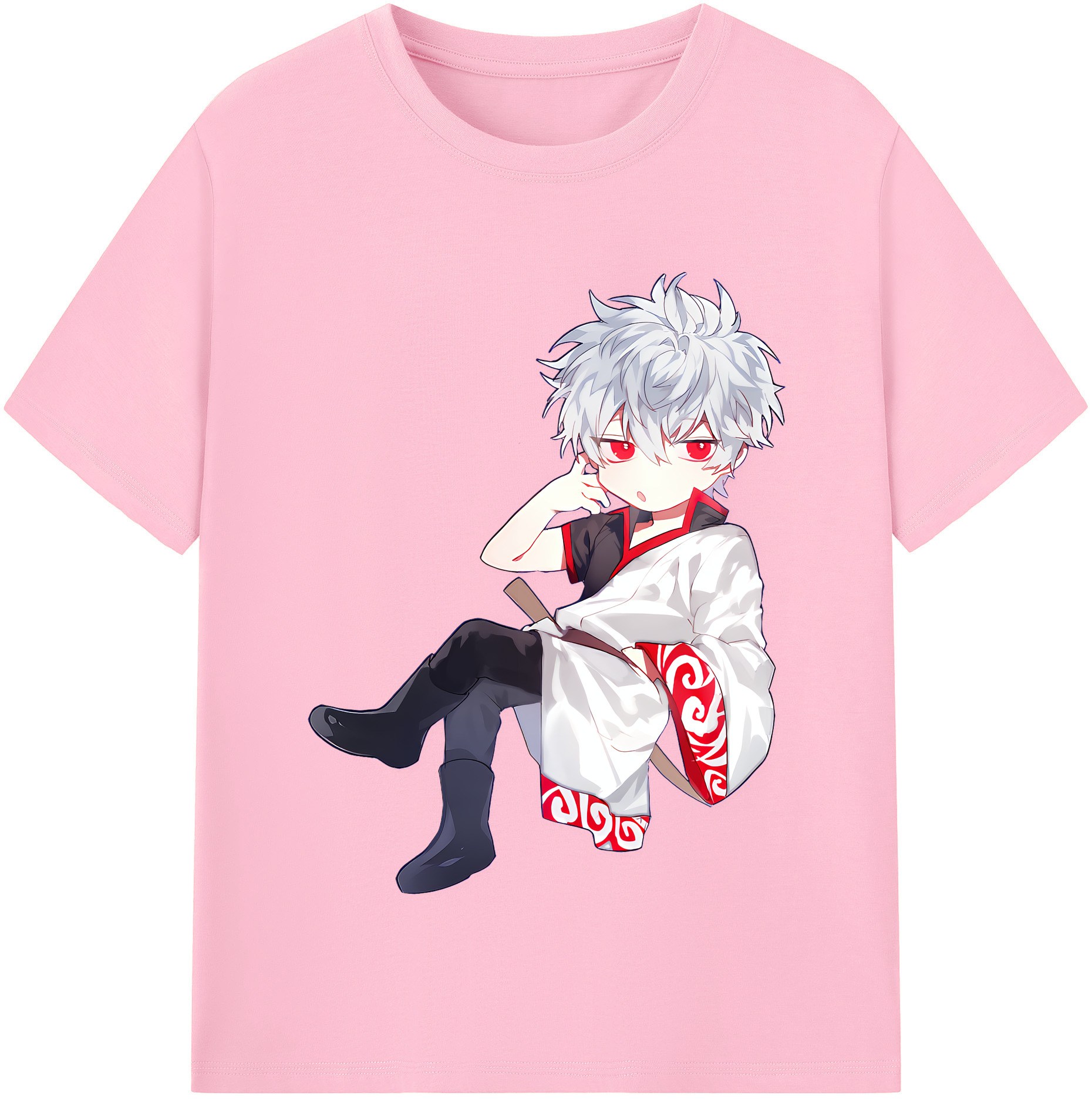 （画像用） ぎんたま 坂田銀時（さかたぎんとき） 神楽 志村新八（しむら しんぱち） GINTAMA Sakata Gintoki Kagura Shimura Shinpachi 綿100％半袖Tシャツ（フロントプリント）