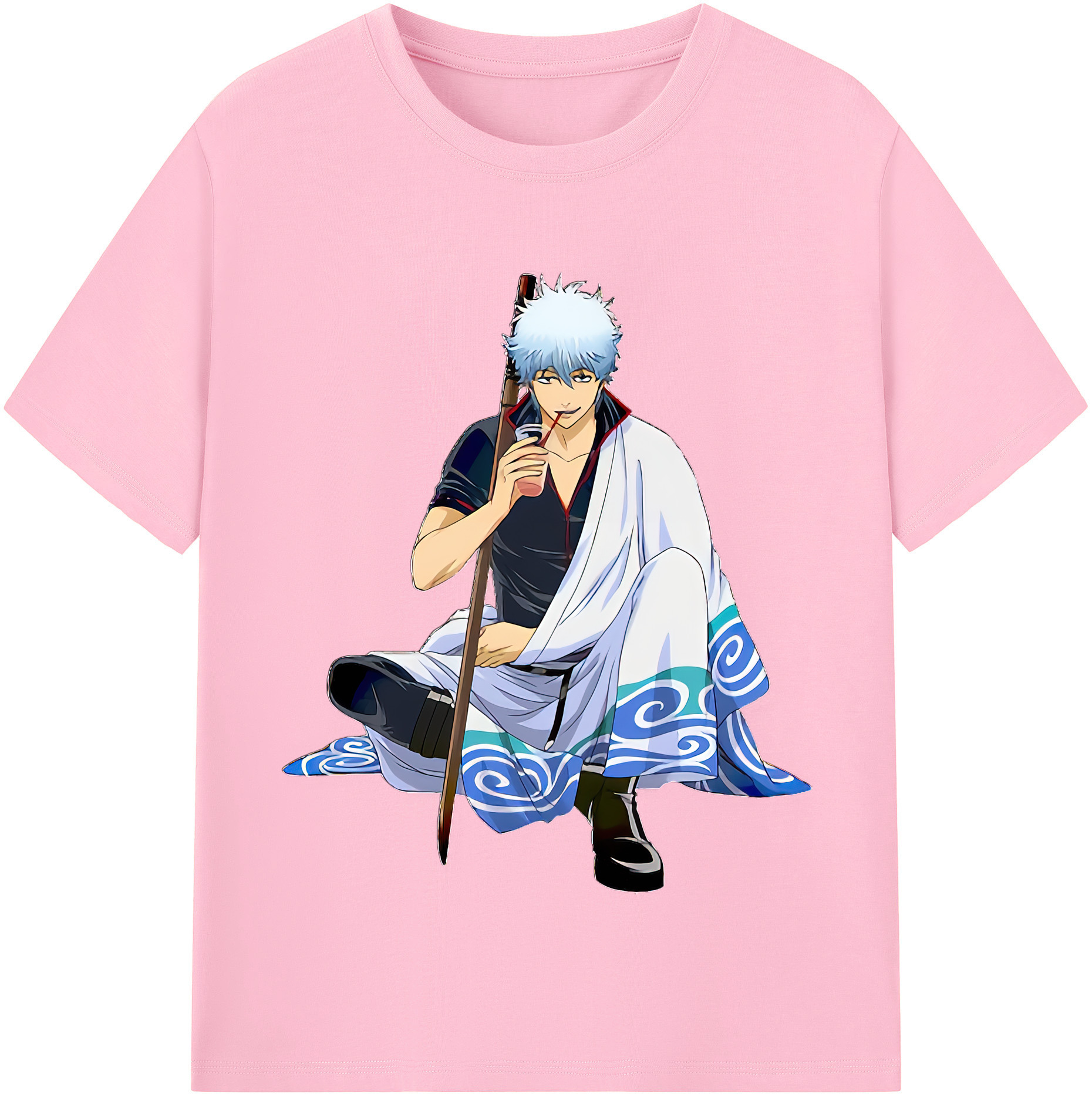 （画像用） ぎんたま 坂田銀時（さかたぎんとき） 神楽 志村新八（しむら しんぱち） GINTAMA Sakata Gintoki Kagura Shimura Shinpachi 綿100％半袖Tシャツ（フロントプリント）