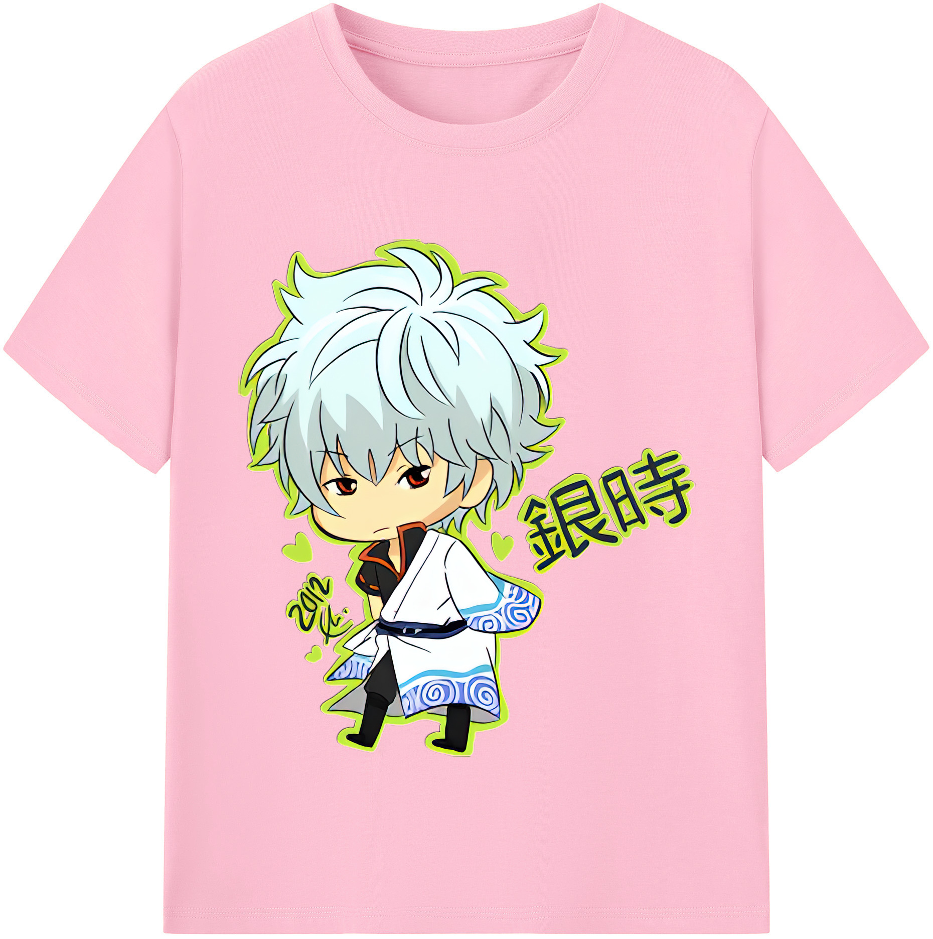 （画像用） ぎんたま 坂田銀時（さかたぎんとき） 神楽 志村新八（しむら しんぱち） GINTAMA Sakata Gintoki Kagura Shimura Shinpachi 綿100％半袖Tシャツ（フロントプリント）