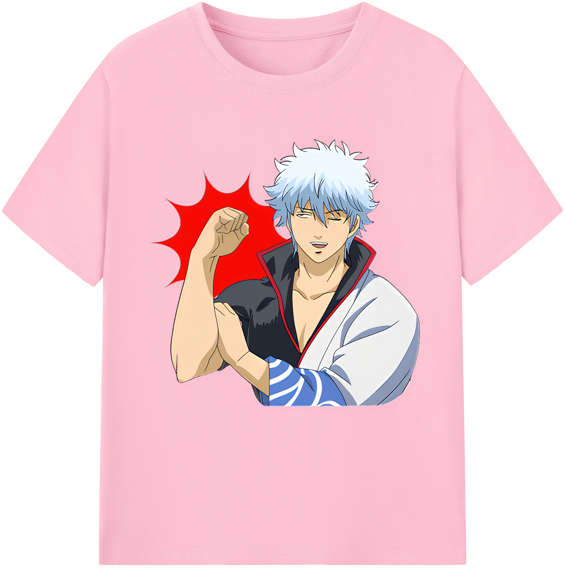 （画像用） ぎんたま 坂田銀時（さかたぎんとき） 神楽 志村新八（しむら しんぱち） GINTAMA Sakata Gintoki Kagura Shimura Shinpachi 綿100％半袖Tシャツ（フロントプリント）