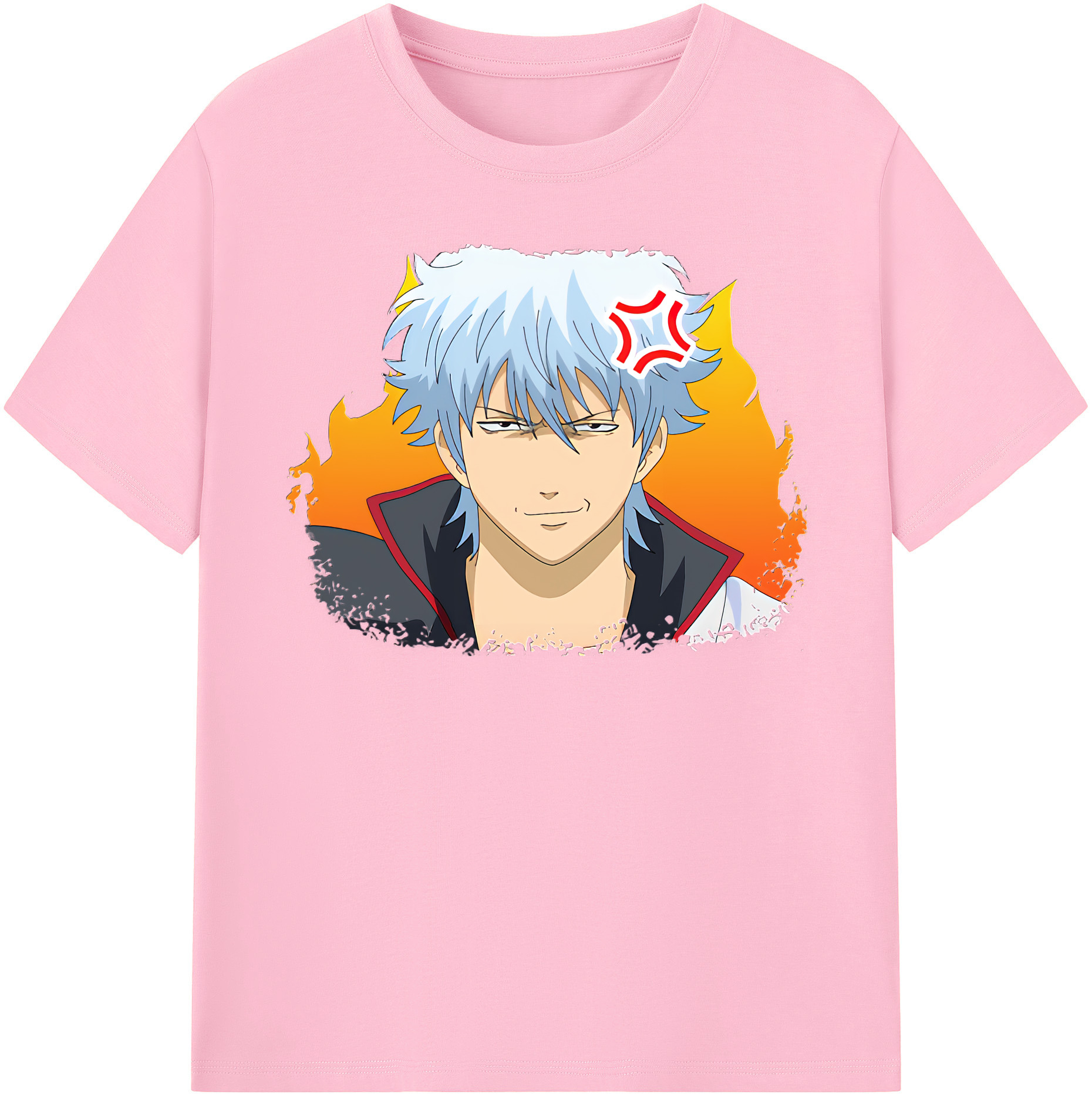 （画像用） ぎんたま 坂田銀時（さかたぎんとき） 神楽 志村新八（しむら しんぱち） GINTAMA Sakata Gintoki Kagura Shimura Shinpachi 綿100％半袖Tシャツ（フロントプリント）