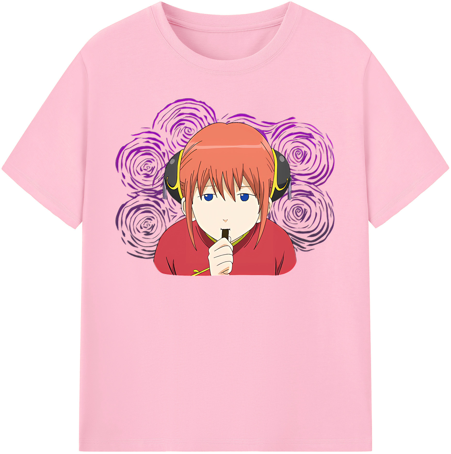 （画像用） ぎんたま 坂田銀時（さかたぎんとき） 神楽 志村新八（しむら しんぱち） GINTAMA Sakata Gintoki Kagura Shimura Shinpachi 綿100％半袖Tシャツ（フロントプリント）