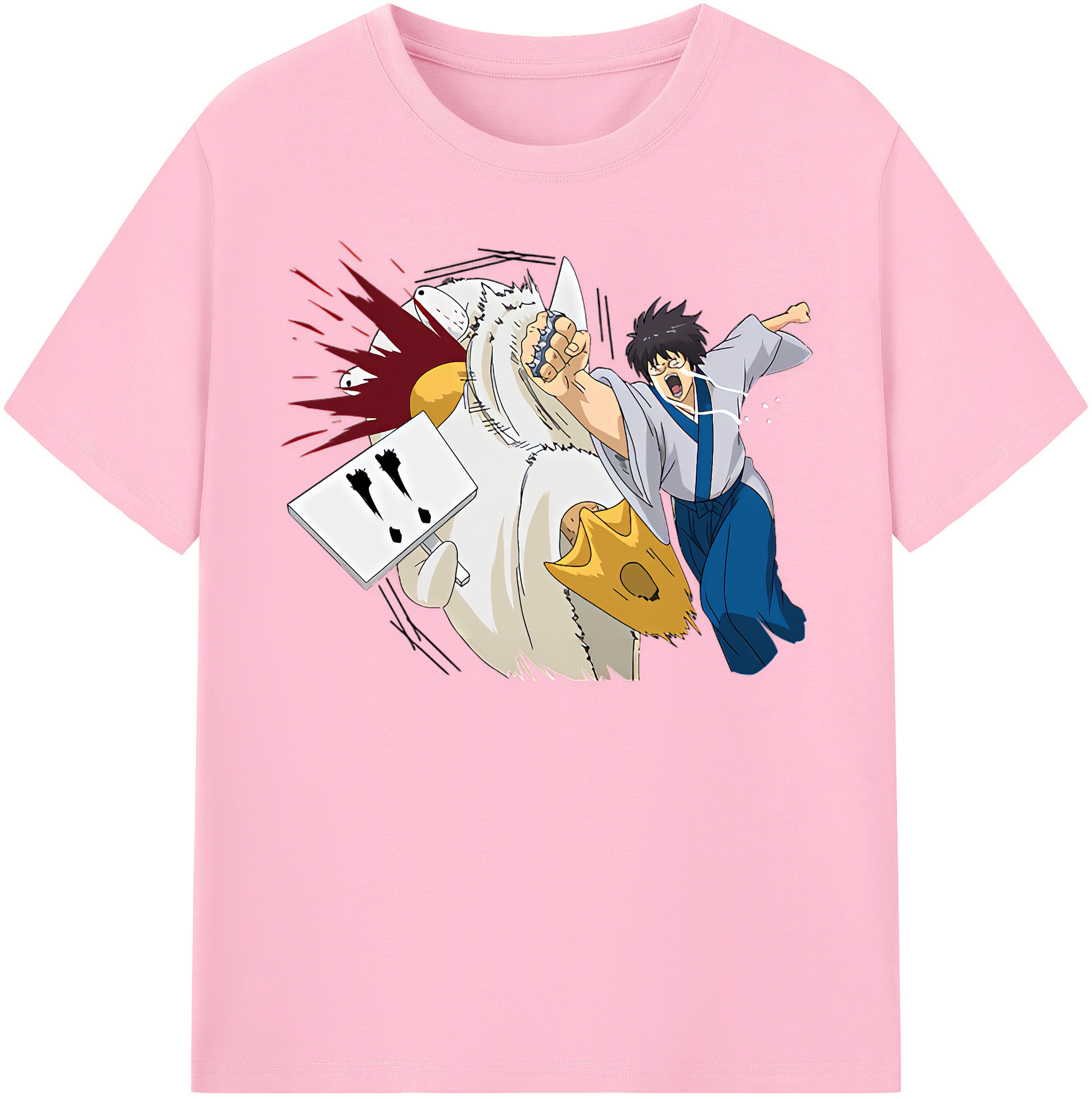 （画像用） ぎんたま 坂田銀時（さかたぎんとき） 神楽 志村新八（しむら しんぱち） GINTAMA Sakata Gintoki Kagura Shimura Shinpachi 綿100％半袖Tシャツ（フロントプリント）