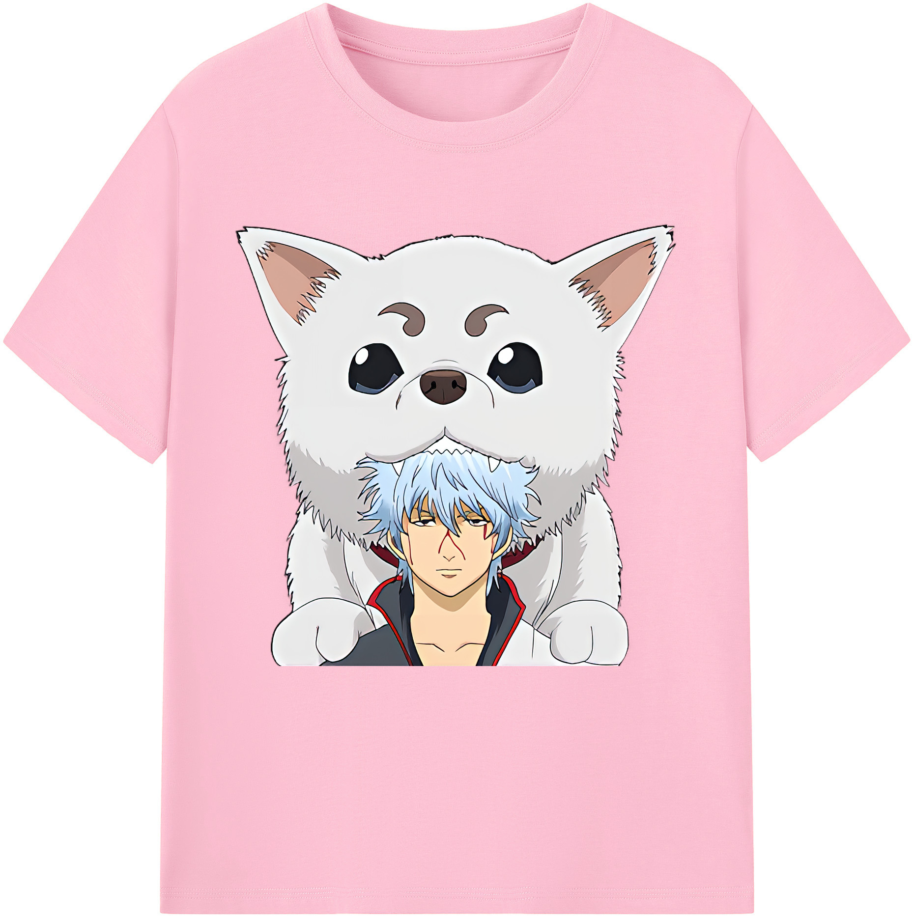 （画像用） ぎんたま 坂田銀時（さかたぎんとき） 神楽 志村新八（しむら しんぱち） GINTAMA Sakata Gintoki Kagura Shimura Shinpachi 綿100％半袖Tシャツ（フロントプリント）