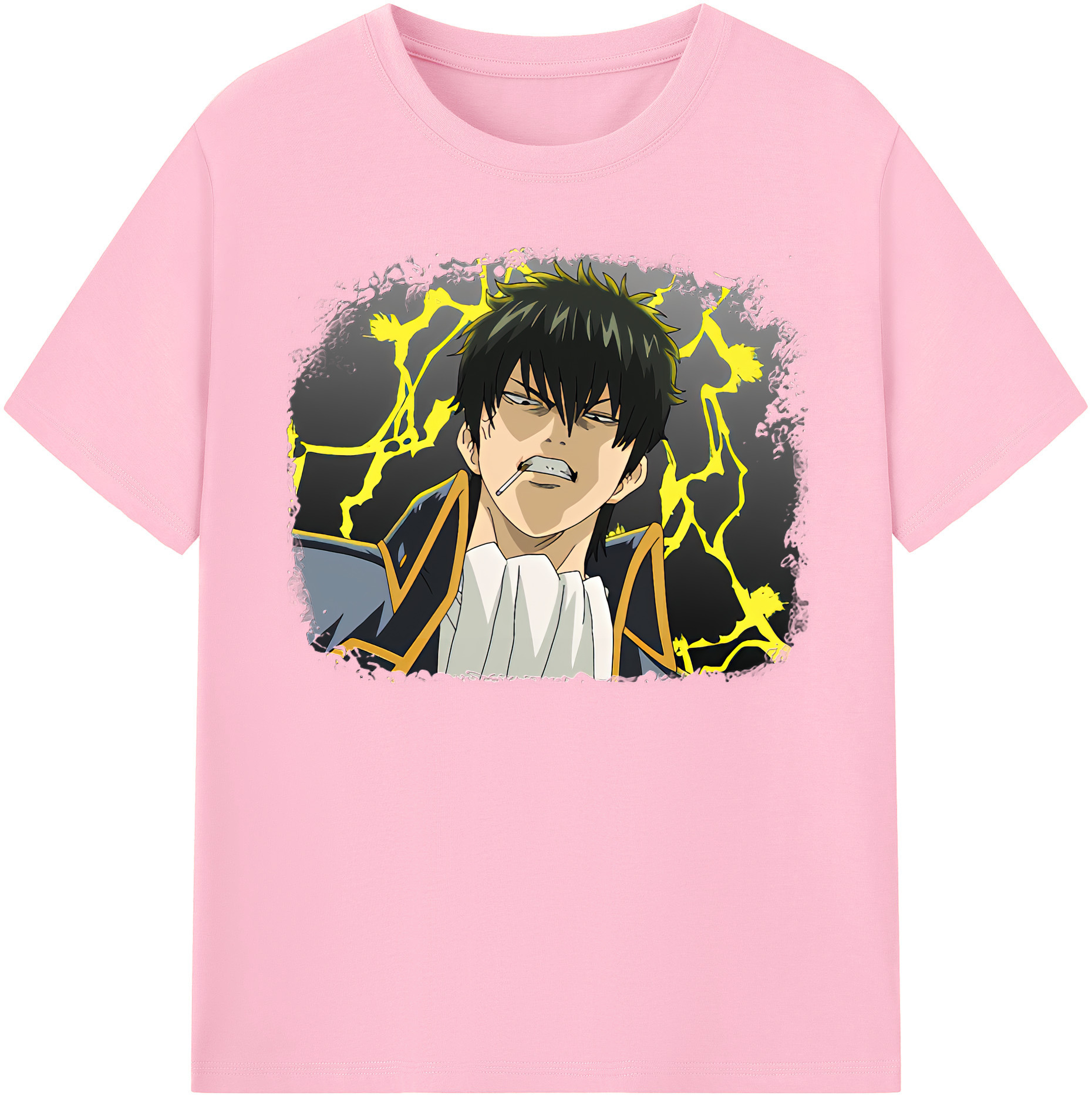 （画像用） ぎんたま 坂田銀時（さかたぎんとき） 神楽 志村新八（しむら しんぱち） GINTAMA Sakata Gintoki Kagura Shimura Shinpachi 綿100％半袖Tシャツ（フロントプリント）