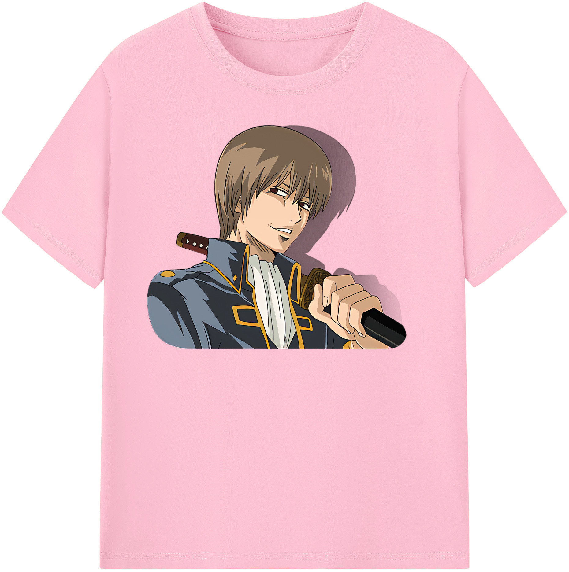 （画像用） ぎんたま 坂田銀時（さかたぎんとき） 神楽 志村新八（しむら しんぱち） GINTAMA Sakata Gintoki Kagura Shimura Shinpachi 綿100％半袖Tシャツ（フロントプリント）