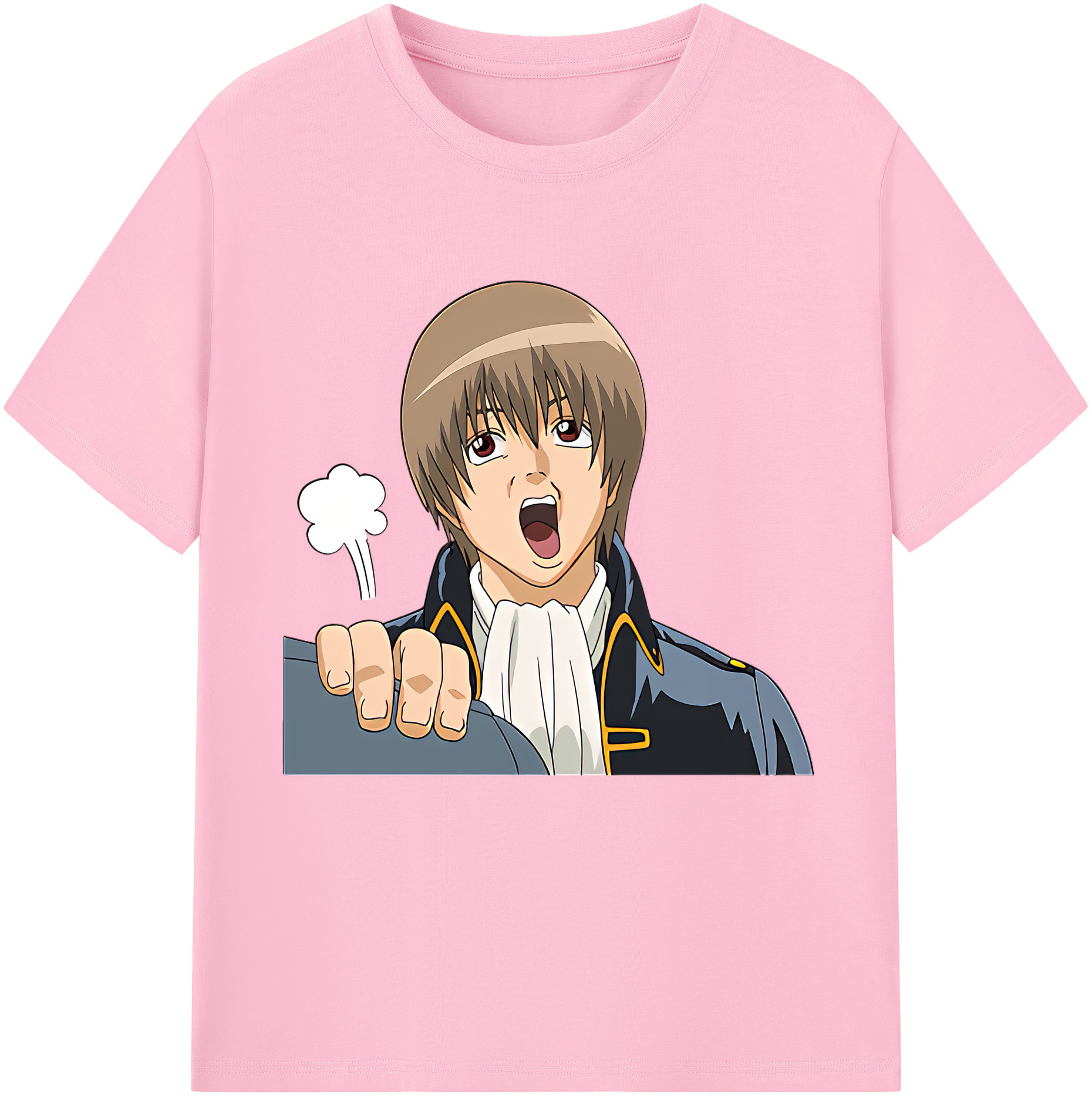（画像用） ぎんたま 坂田銀時（さかたぎんとき） 神楽 志村新八（しむら しんぱち） GINTAMA Sakata Gintoki Kagura Shimura Shinpachi 綿100％半袖Tシャツ（フロントプリント）