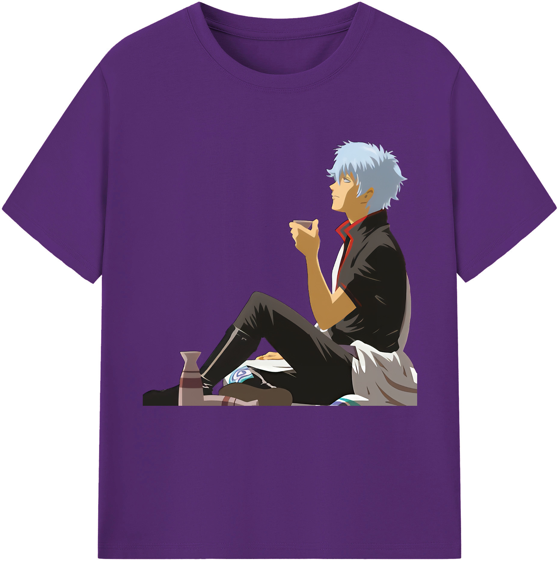 （画像用） ぎんたま 坂田銀時（さかたぎんとき） 神楽 志村新八（しむら しんぱち） GINTAMA Sakata Gintoki Kagura Shimura Shinpachi 綿100％半袖Tシャツ（フロントプリント）