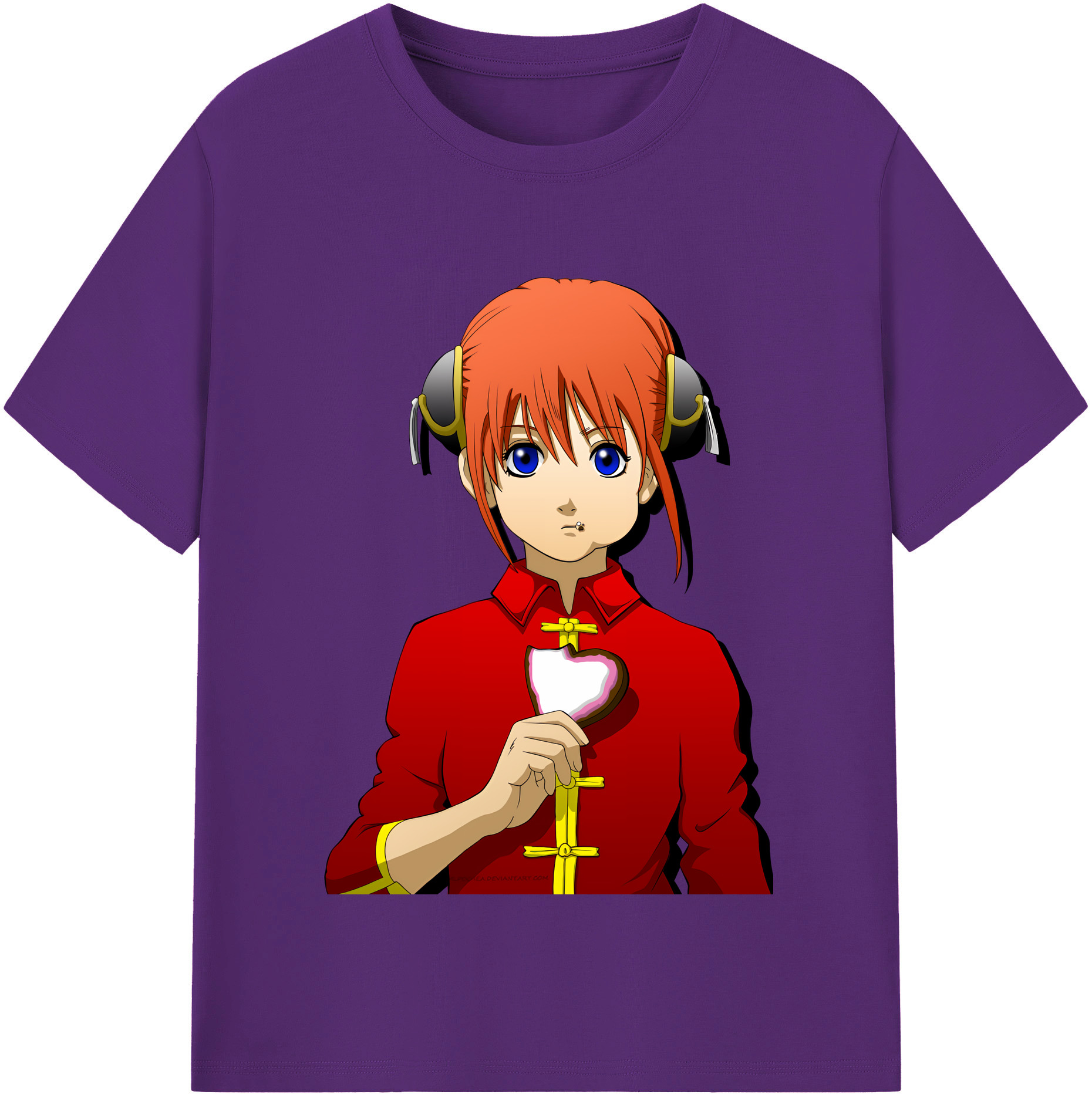 （画像用） ぎんたま 坂田銀時（さかたぎんとき） 神楽 志村新八（しむら しんぱち） GINTAMA Sakata Gintoki Kagura Shimura Shinpachi 綿100％半袖Tシャツ（フロントプリント）