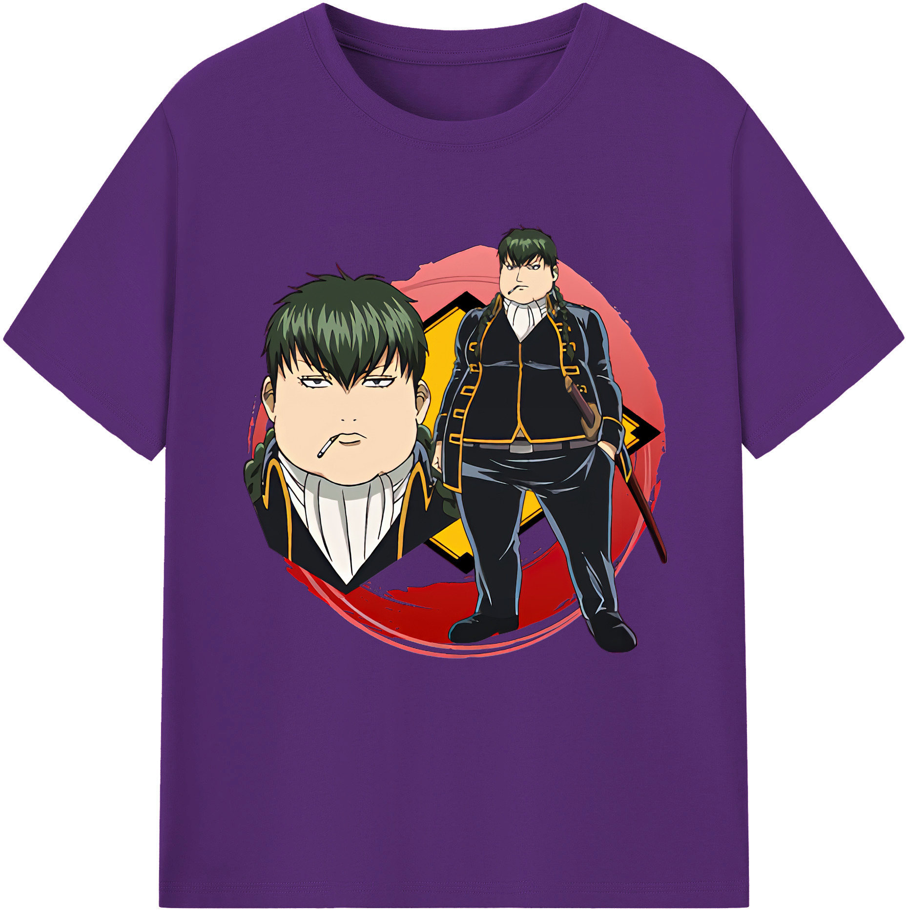 （画像用） ぎんたま 坂田銀時（さかたぎんとき） 神楽 志村新八（しむら しんぱち） GINTAMA Sakata Gintoki Kagura Shimura Shinpachi 綿100％半袖Tシャツ（フロントプリント）