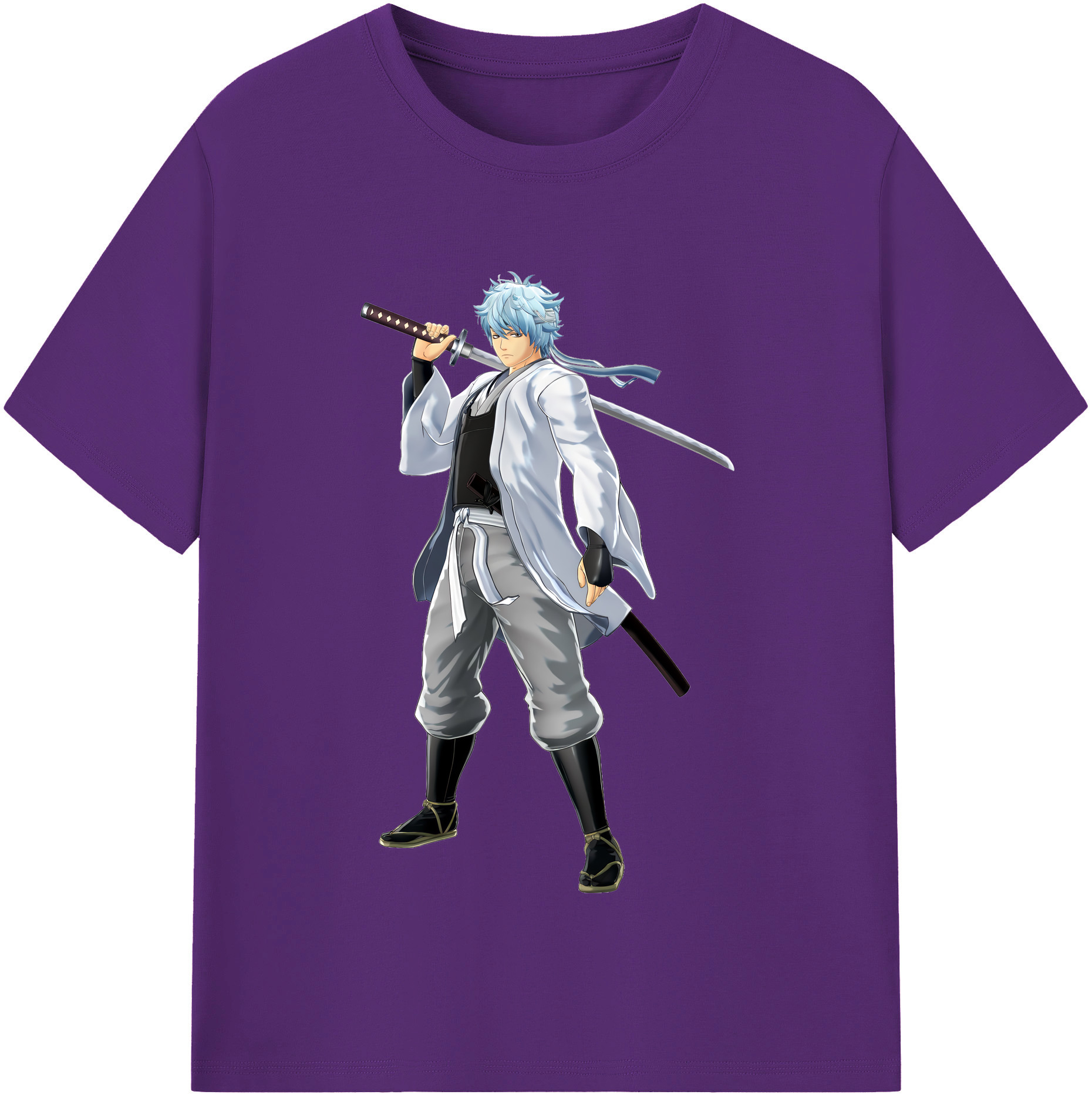 （画像用） ぎんたま 坂田銀時（さかたぎんとき） 神楽 志村新八（しむら しんぱち） GINTAMA Sakata Gintoki Kagura Shimura Shinpachi 綿100％半袖Tシャツ（フロントプリント）