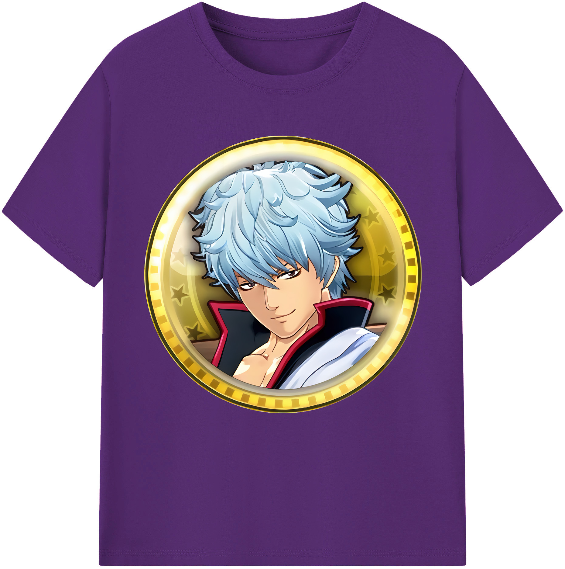 （画像用） ぎんたま 坂田銀時（さかたぎんとき） 神楽 志村新八（しむら しんぱち） GINTAMA Sakata Gintoki Kagura Shimura Shinpachi 綿100％半袖Tシャツ（フロントプリント）