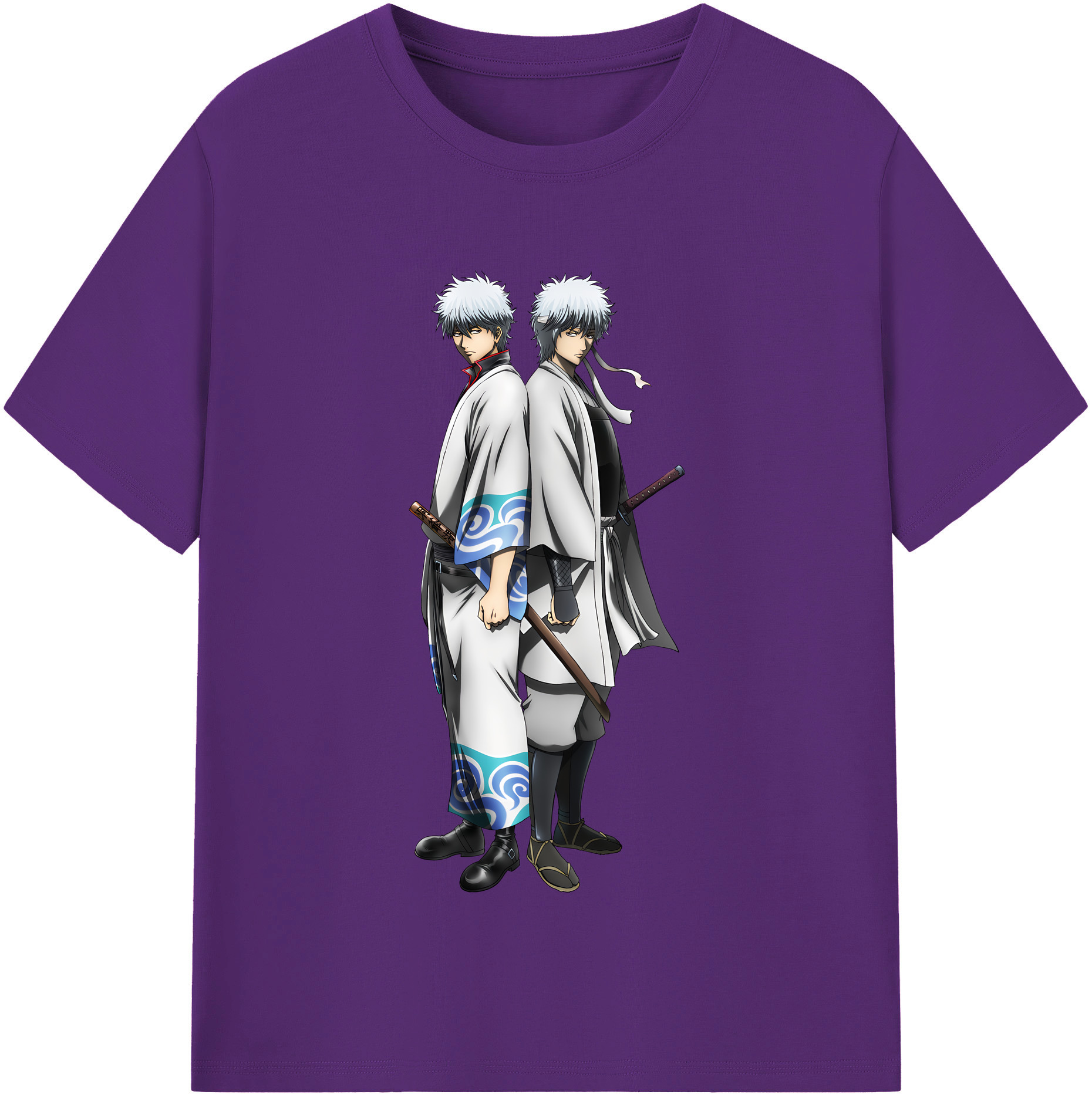 （画像用） ぎんたま 坂田銀時（さかたぎんとき） 神楽 志村新八（しむら しんぱち） GINTAMA Sakata Gintoki Kagura Shimura Shinpachi 綿100％半袖Tシャツ（フロントプリント）