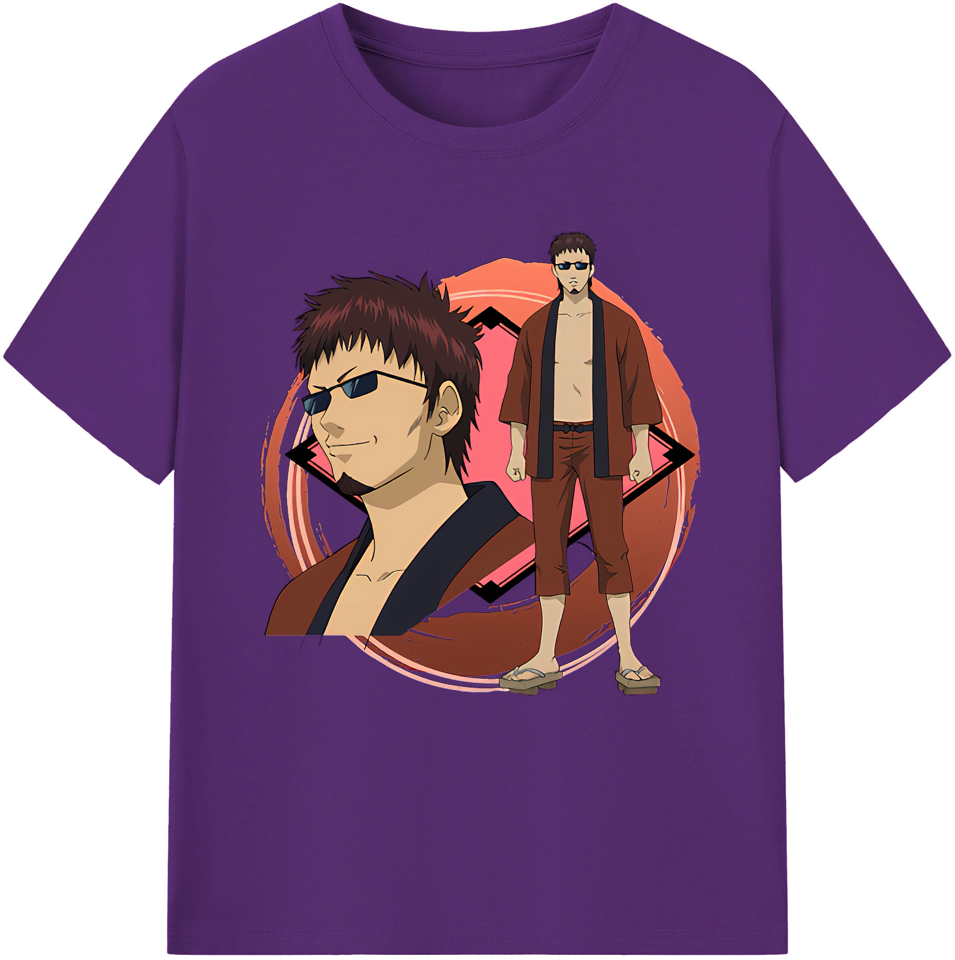 （画像用） ぎんたま 坂田銀時（さかたぎんとき） 神楽 志村新八（しむら しんぱち） GINTAMA Sakata Gintoki Kagura Shimura Shinpachi 綿100％半袖Tシャツ（フロントプリント）