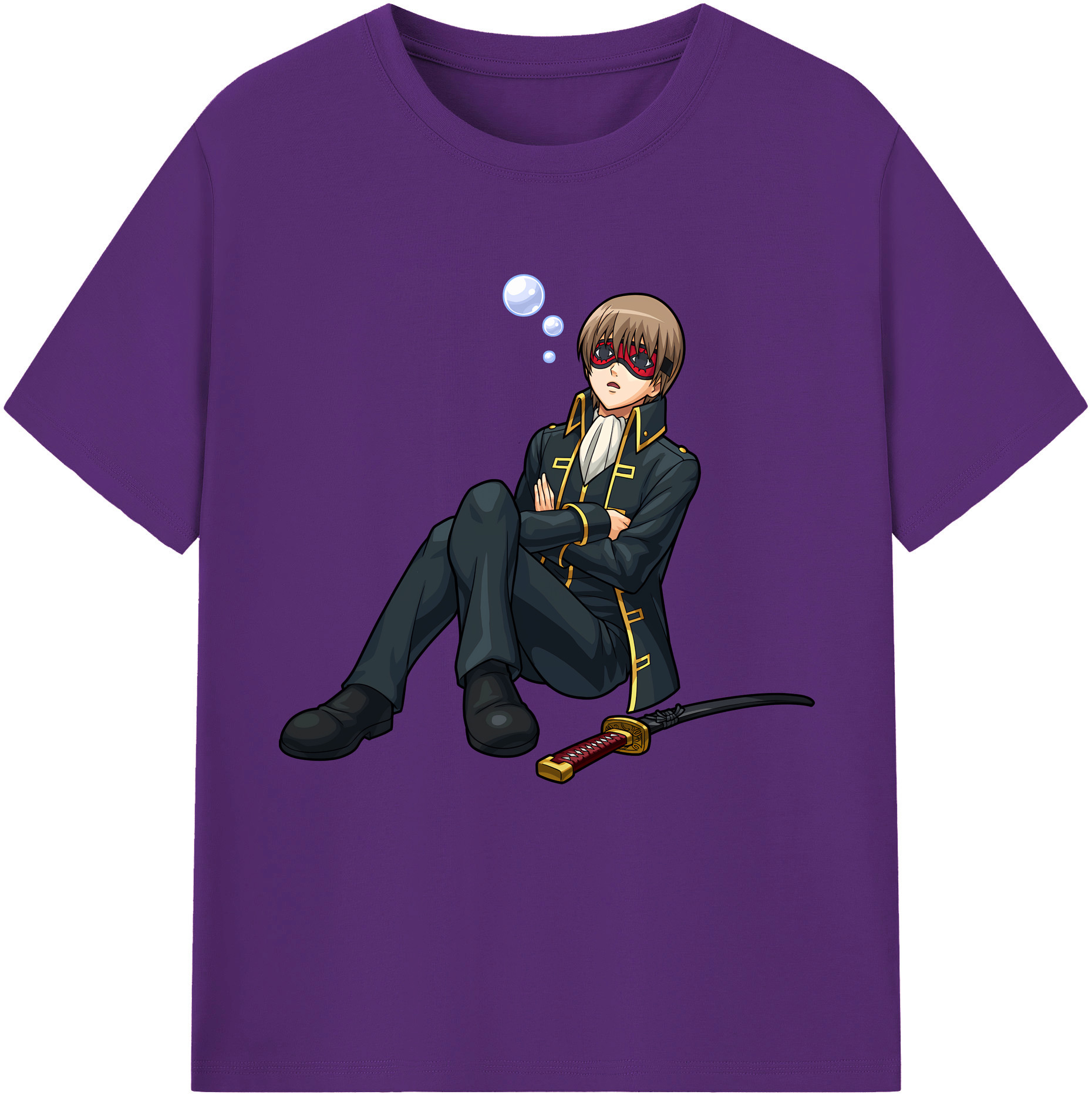 （画像用） ぎんたま 坂田銀時（さかたぎんとき） 神楽 志村新八（しむら しんぱち） GINTAMA Sakata Gintoki Kagura Shimura Shinpachi 綿100％半袖Tシャツ（フロントプリント）