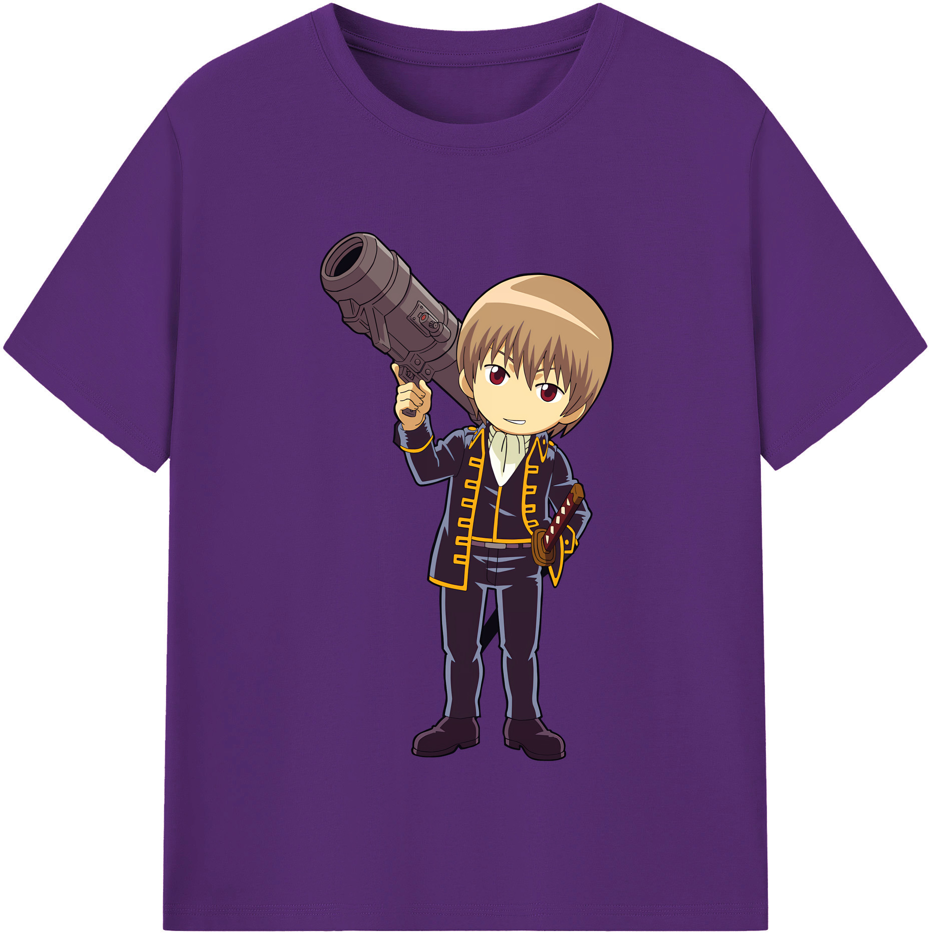 （画像用） ぎんたま 坂田銀時（さかたぎんとき） 神楽 志村新八（しむら しんぱち） GINTAMA Sakata Gintoki Kagura Shimura Shinpachi 綿100％半袖Tシャツ（フロントプリント）