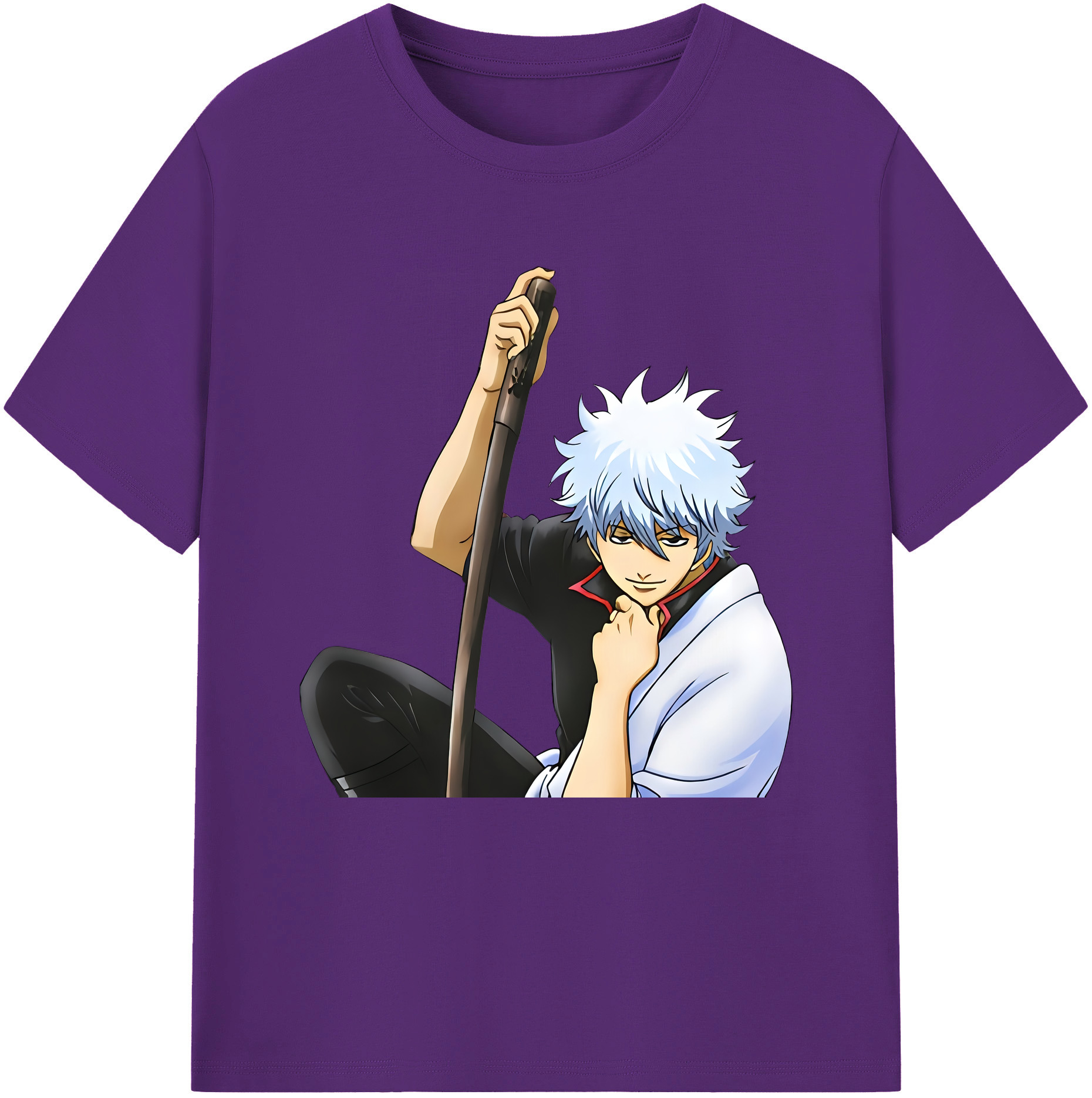 （画像用） ぎんたま 坂田銀時（さかたぎんとき） 神楽 志村新八（しむら しんぱち） GINTAMA Sakata Gintoki Kagura Shimura Shinpachi 綿100％半袖Tシャツ（フロントプリント）