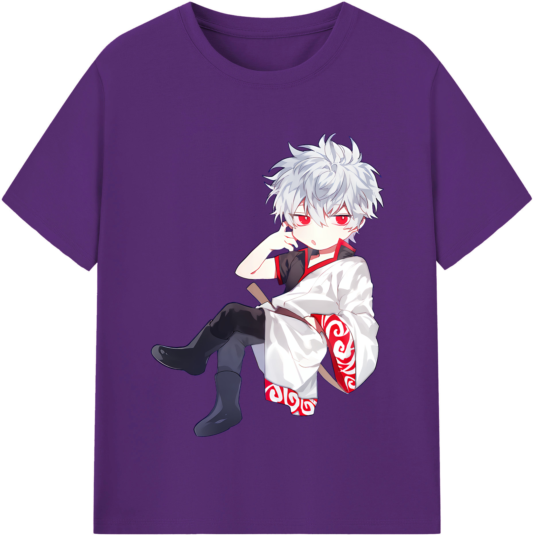 （画像用） ぎんたま 坂田銀時（さかたぎんとき） 神楽 志村新八（しむら しんぱち） GINTAMA Sakata Gintoki Kagura Shimura Shinpachi 綿100％半袖Tシャツ（フロントプリント）