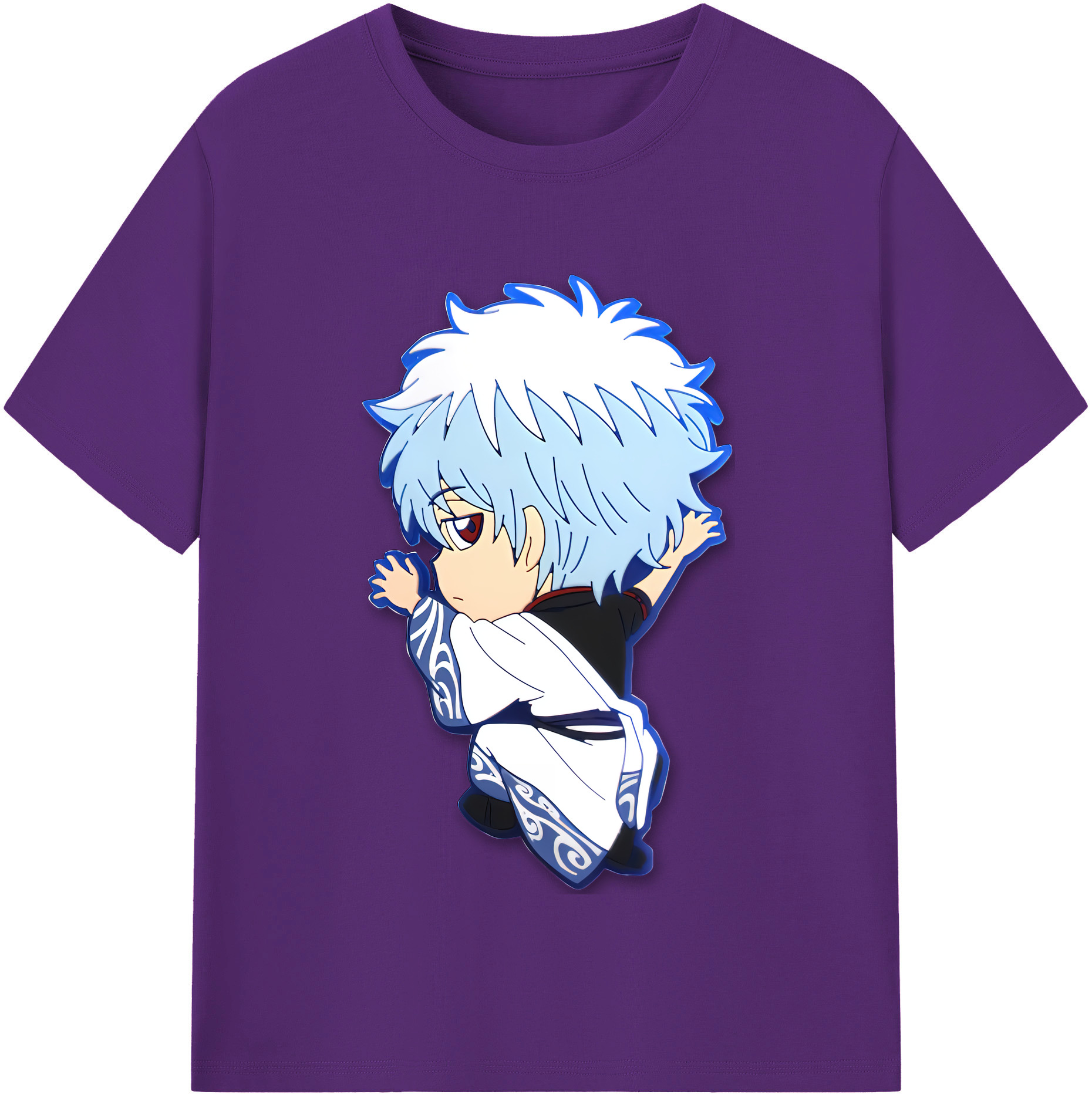 （画像用） ぎんたま 坂田銀時（さかたぎんとき） 神楽 志村新八（しむら しんぱち） GINTAMA Sakata Gintoki Kagura Shimura Shinpachi 綿100％半袖Tシャツ（フロントプリント）