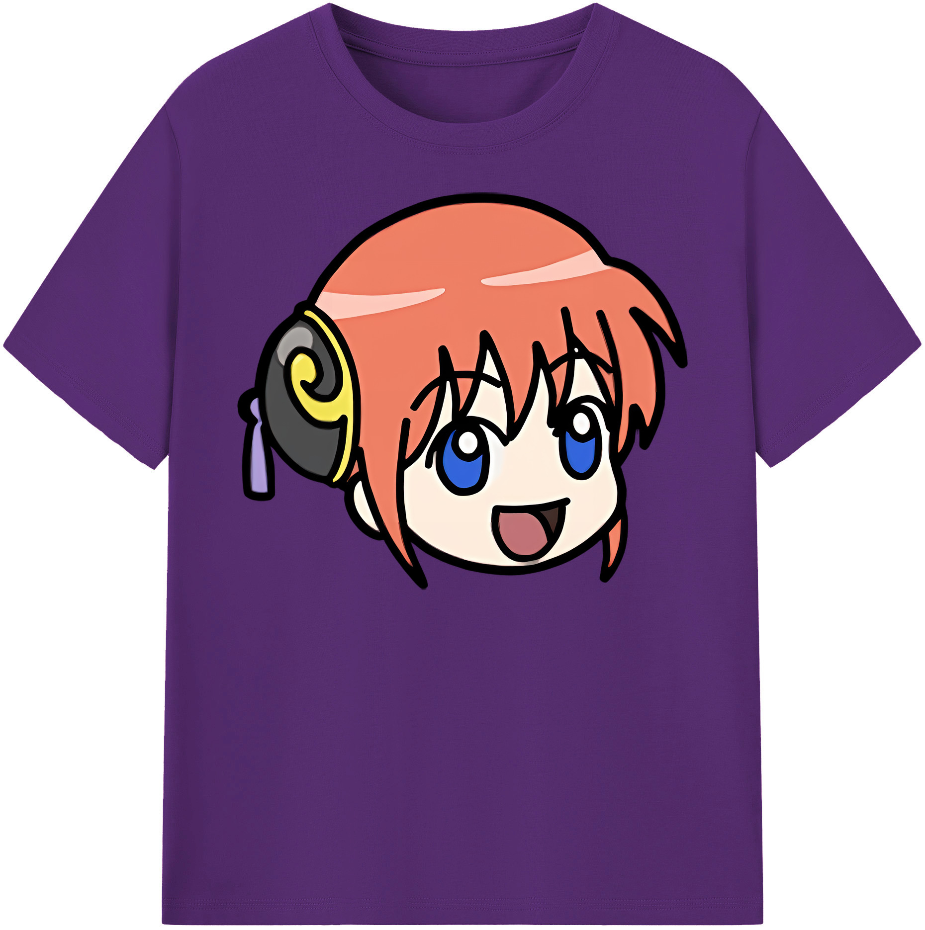 （画像用） ぎんたま 坂田銀時（さかたぎんとき） 神楽 志村新八（しむら しんぱち） GINTAMA Sakata Gintoki Kagura Shimura Shinpachi 綿100％半袖Tシャツ（フロントプリント）