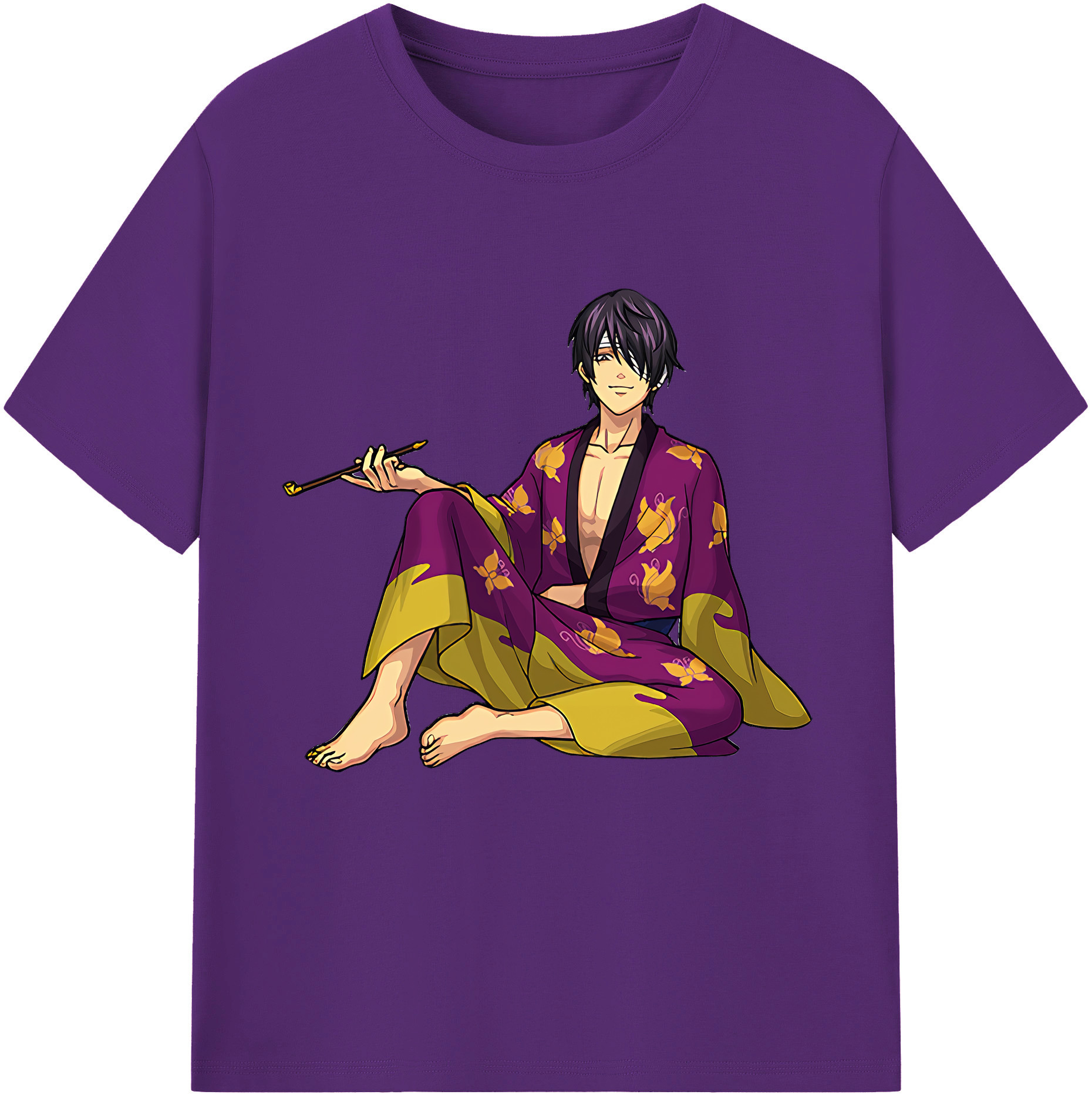 （画像用） ぎんたま 坂田銀時（さかたぎんとき） 神楽 志村新八（しむら しんぱち） GINTAMA Sakata Gintoki Kagura Shimura Shinpachi 綿100％半袖Tシャツ（フロントプリント）