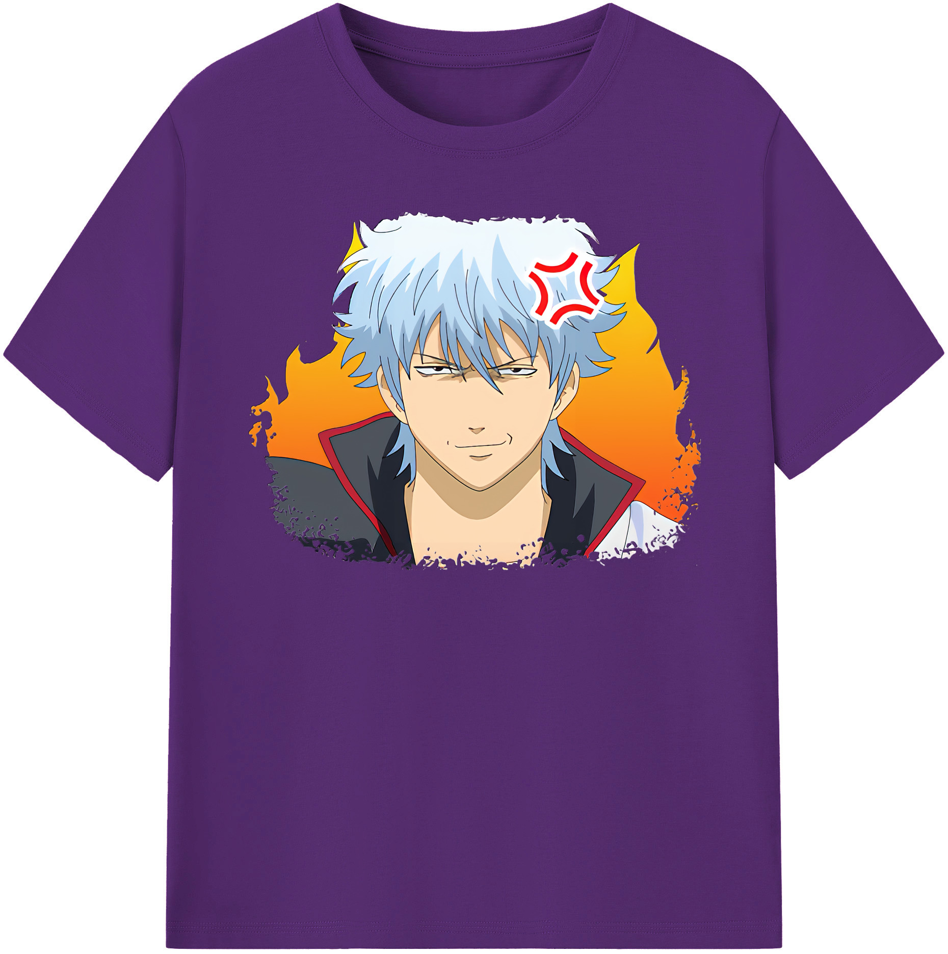 （画像用） ぎんたま 坂田銀時（さかたぎんとき） 神楽 志村新八（しむら しんぱち） GINTAMA Sakata Gintoki Kagura Shimura Shinpachi 綿100％半袖Tシャツ（フロントプリント）
