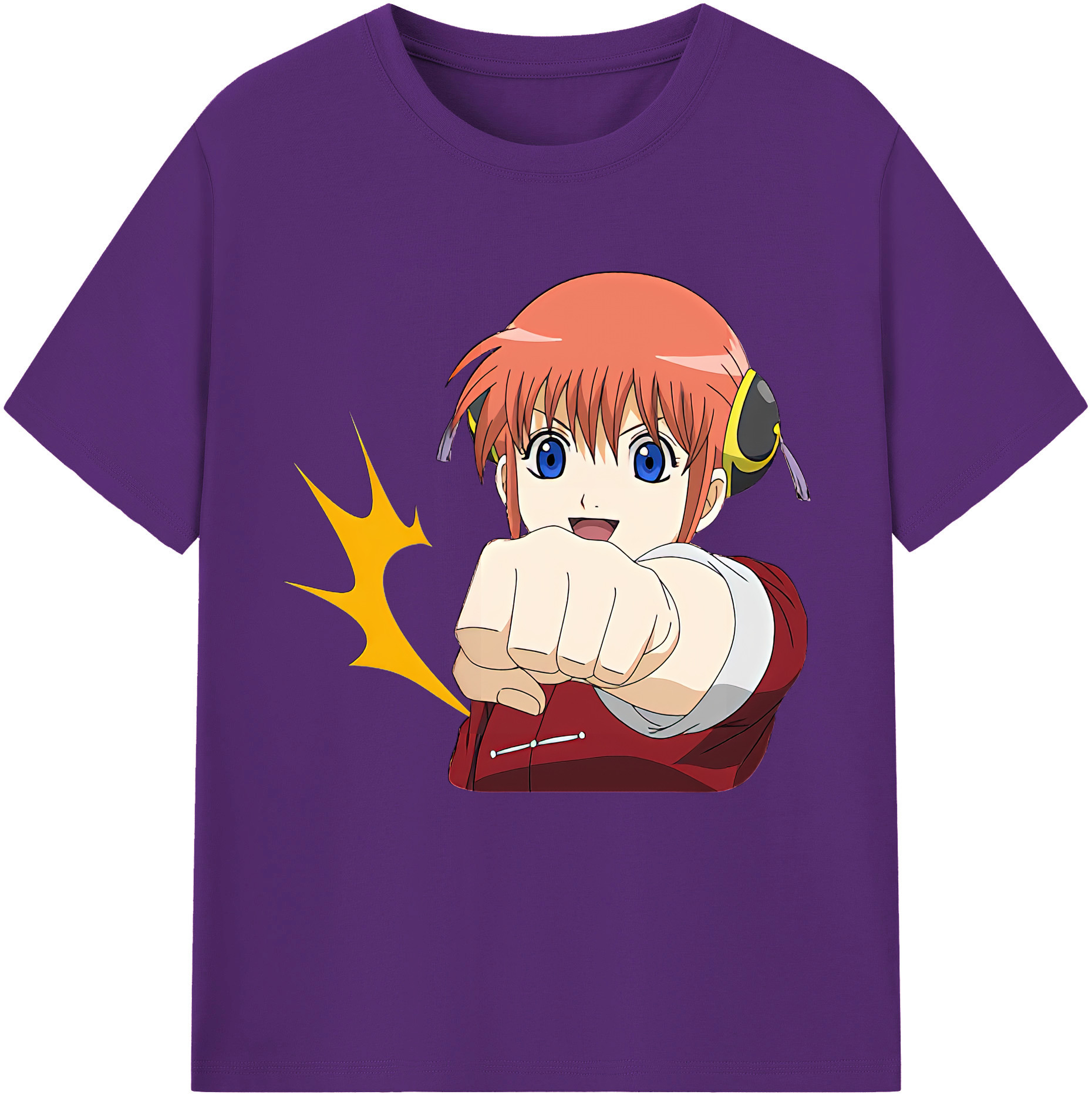 （画像用） ぎんたま 坂田銀時（さかたぎんとき） 神楽 志村新八（しむら しんぱち） GINTAMA Sakata Gintoki Kagura Shimura Shinpachi 綿100％半袖Tシャツ（フロントプリント）