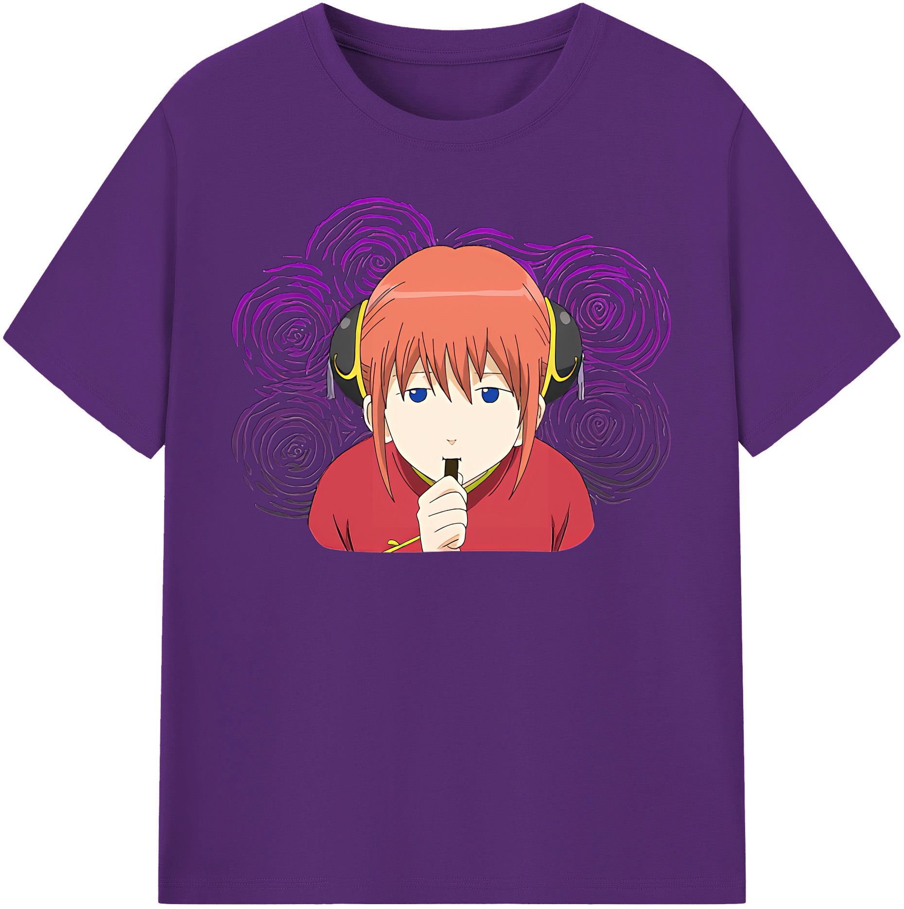（画像用） ぎんたま 坂田銀時（さかたぎんとき） 神楽 志村新八（しむら しんぱち） GINTAMA Sakata Gintoki Kagura Shimura Shinpachi 綿100％半袖Tシャツ（フロントプリント）