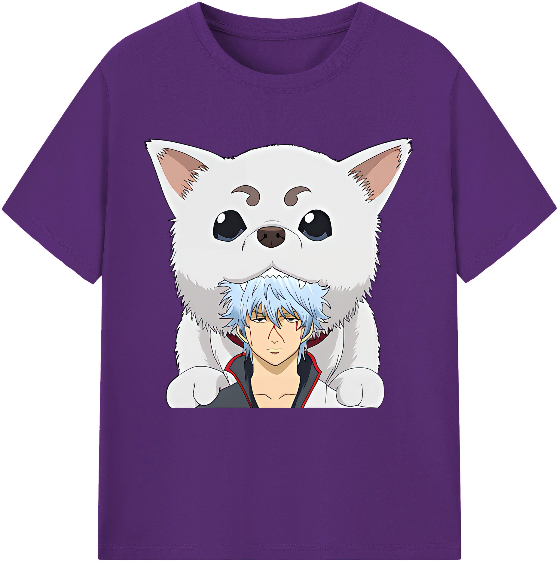 （画像用） ぎんたま 坂田銀時（さかたぎんとき） 神楽 志村新八（しむら しんぱち） GINTAMA Sakata Gintoki Kagura Shimura Shinpachi 綿100％半袖Tシャツ（フロントプリント）