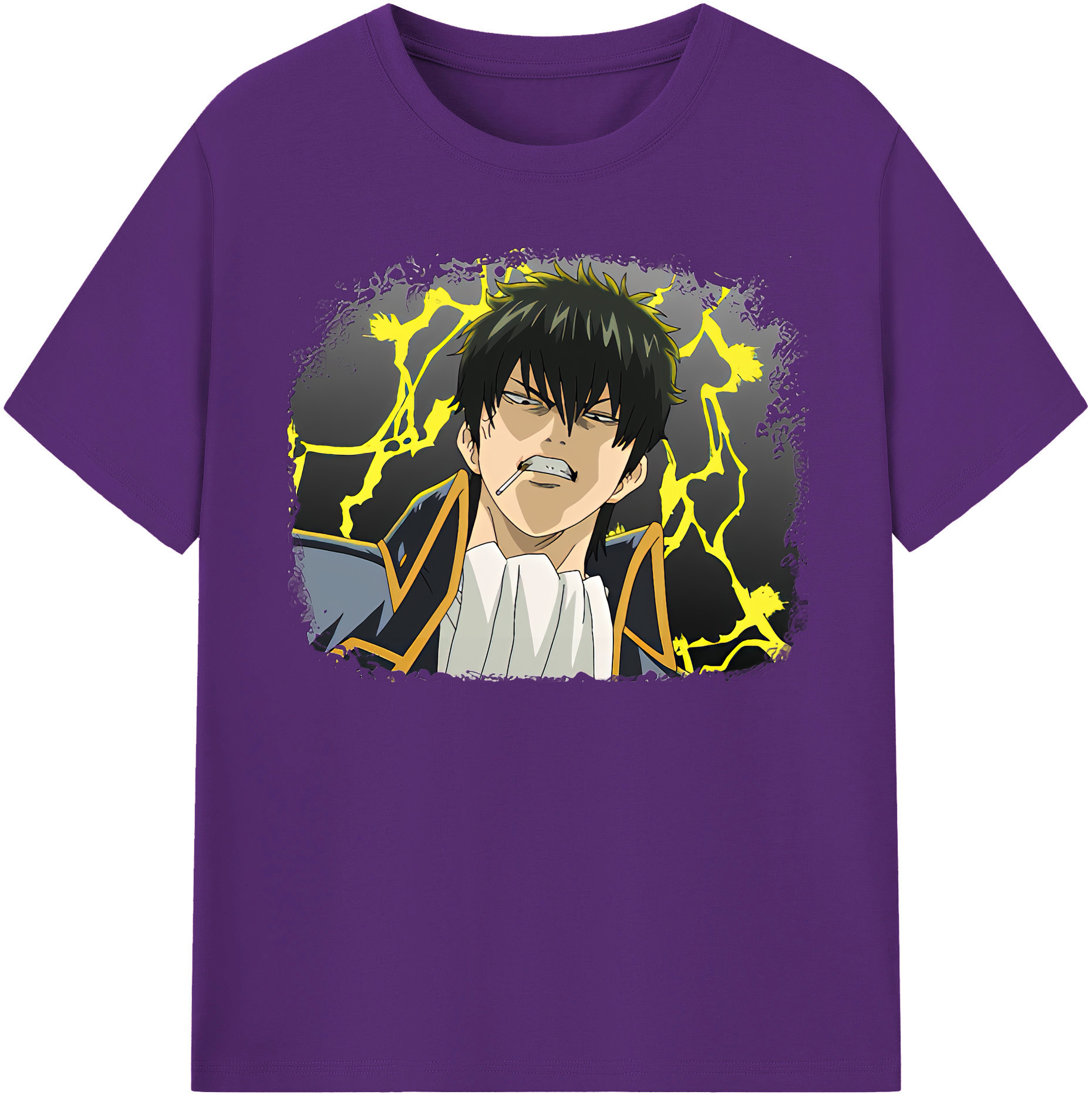 （画像用） ぎんたま 坂田銀時（さかたぎんとき） 神楽 志村新八（しむら しんぱち） GINTAMA Sakata Gintoki Kagura Shimura Shinpachi 綿100％半袖Tシャツ（フロントプリント）